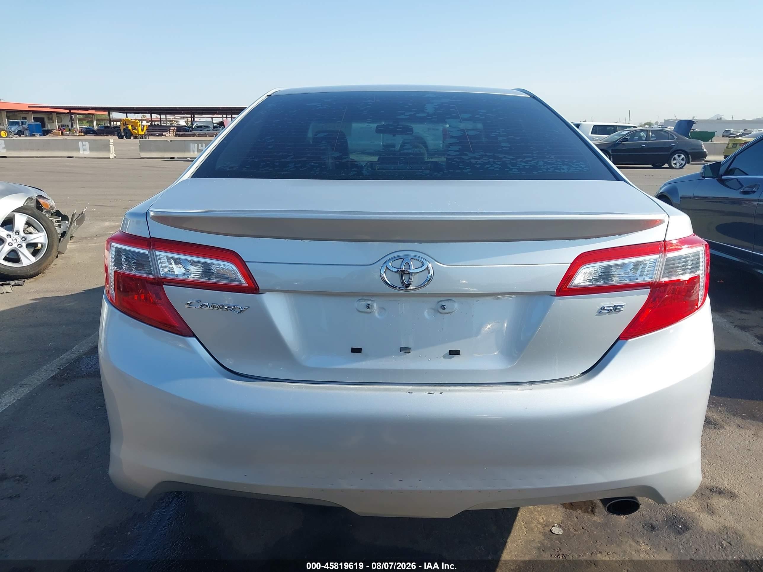 2013 Toyota Camry Se Silver vin: 4T1BF1FK3DU264734