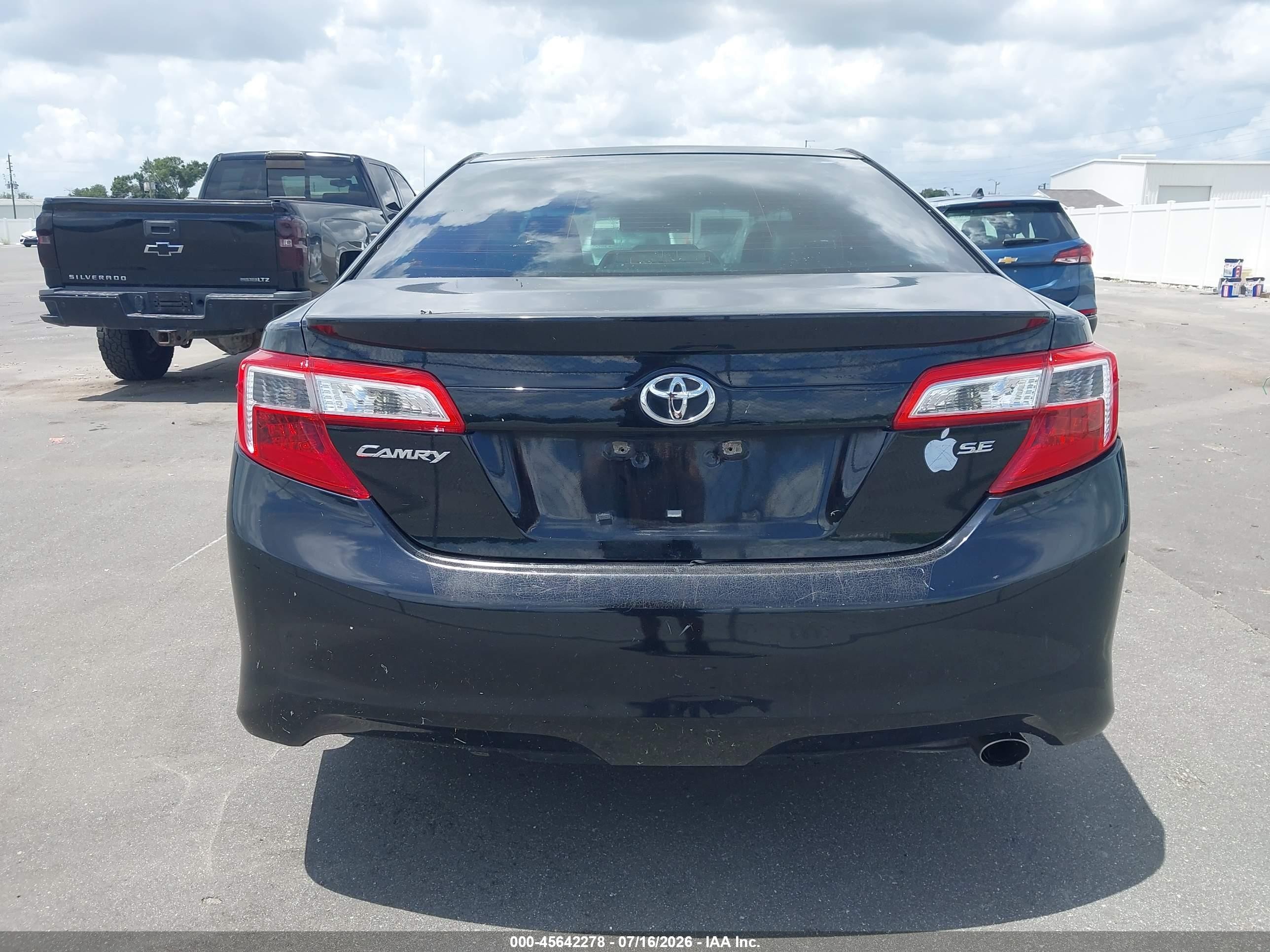 2013 Toyota Camry Se Black vin: 4T1BF1FK3DU276236