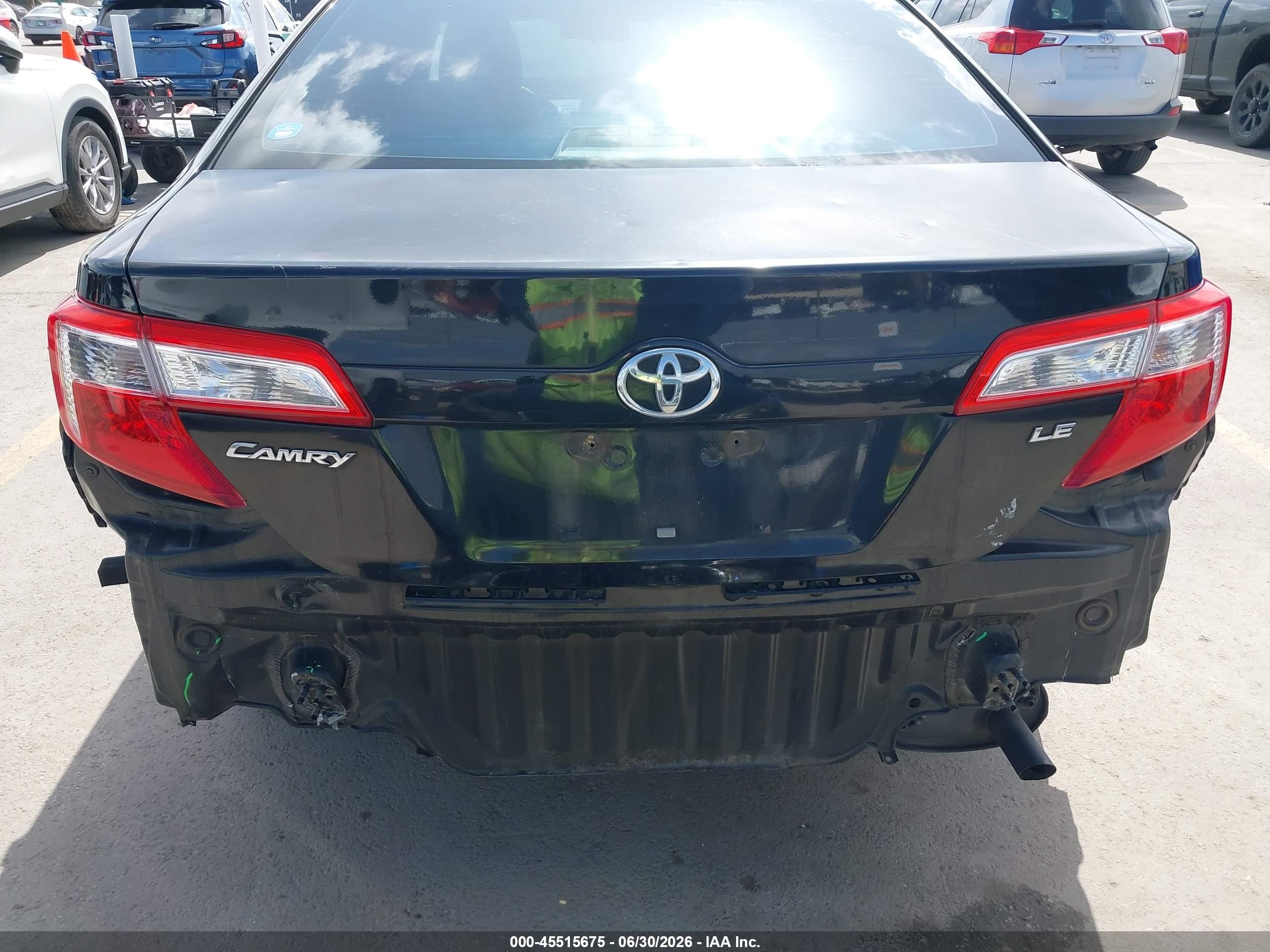 2013 Toyota Camry Le Черный vin: 4T1BF1FK3DU639778