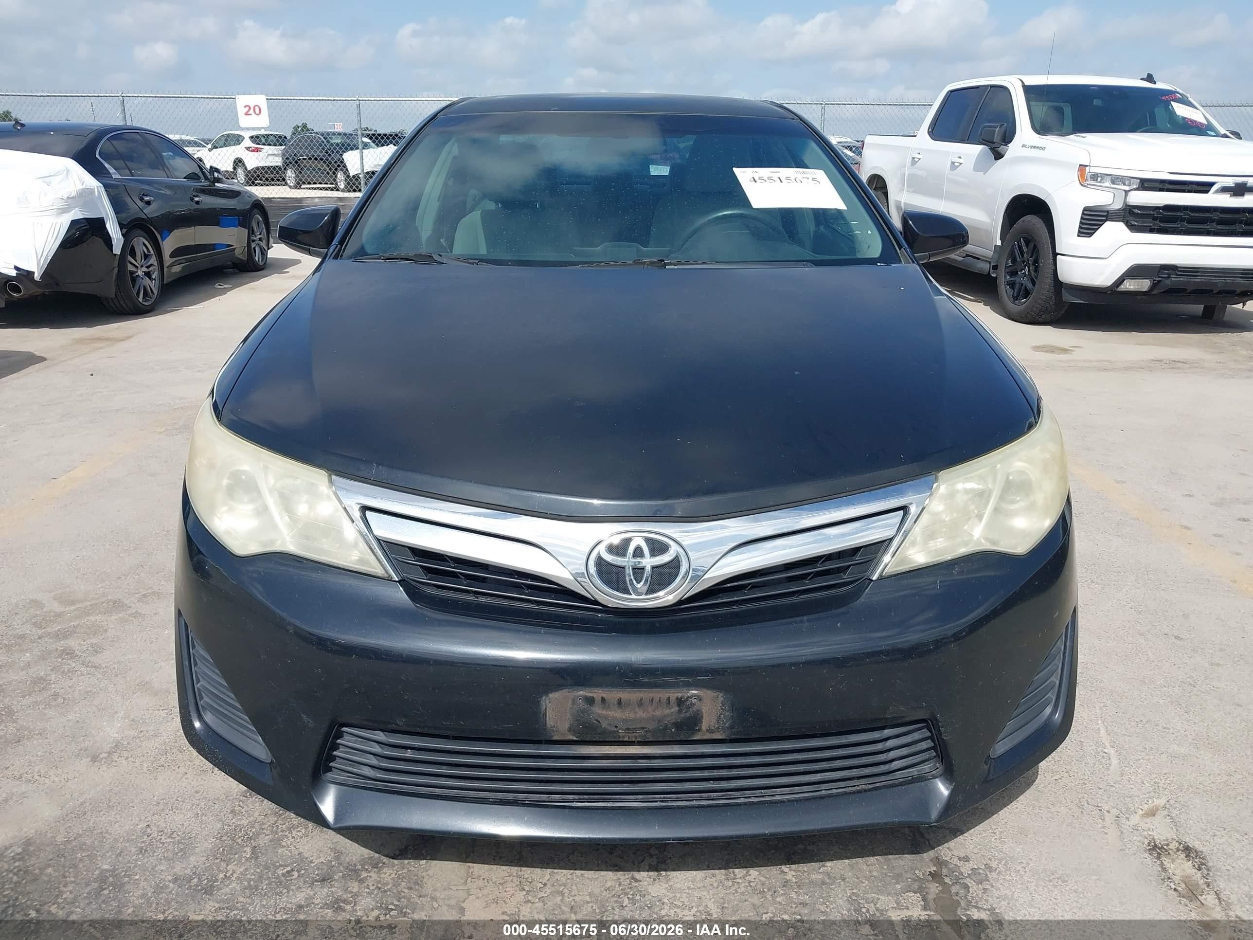 2013 Toyota Camry Le Черный vin: 4T1BF1FK3DU639778