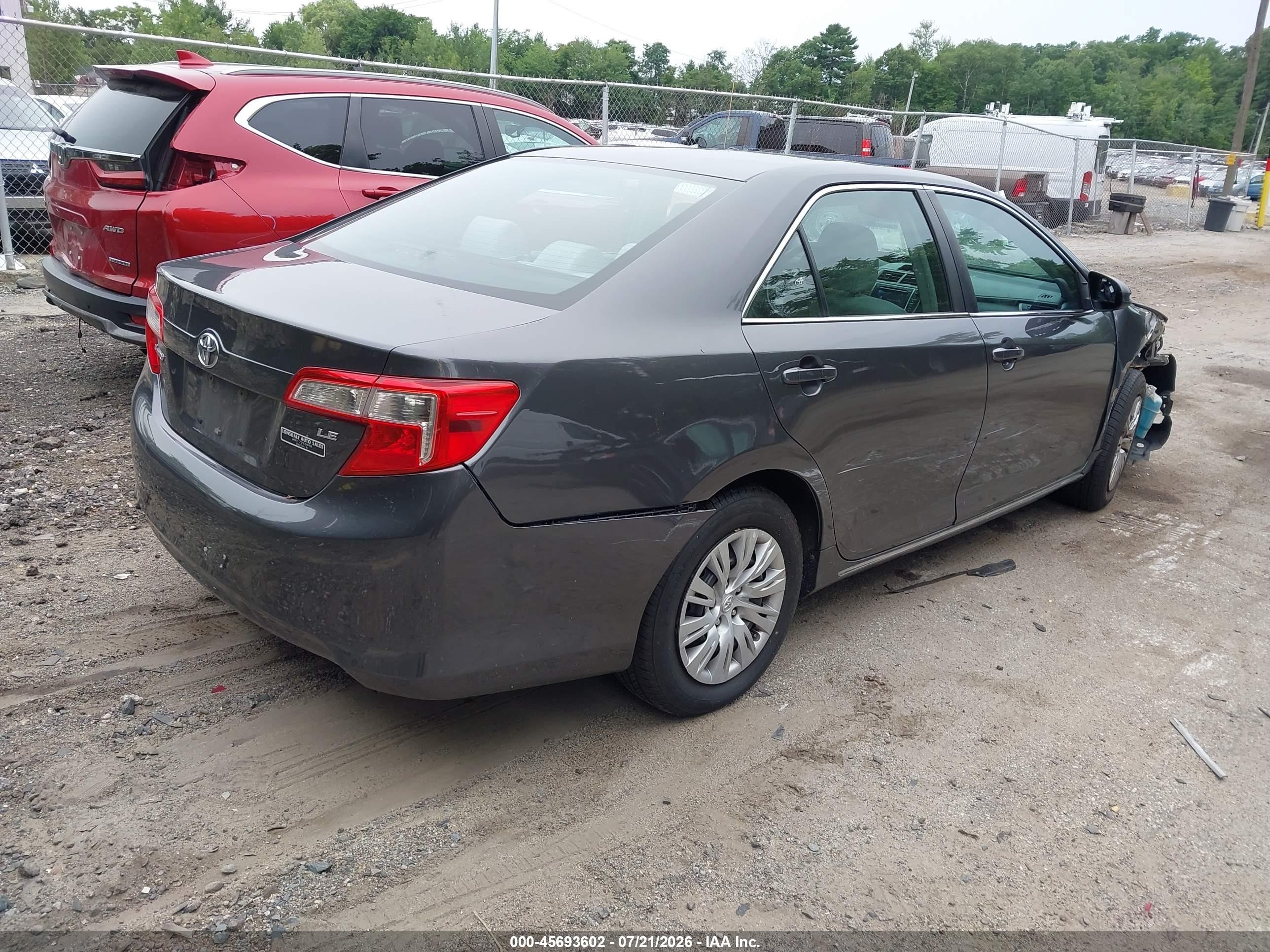 2013 Toyota Camry Le Серый vin: 4T1BF1FK3DU655589