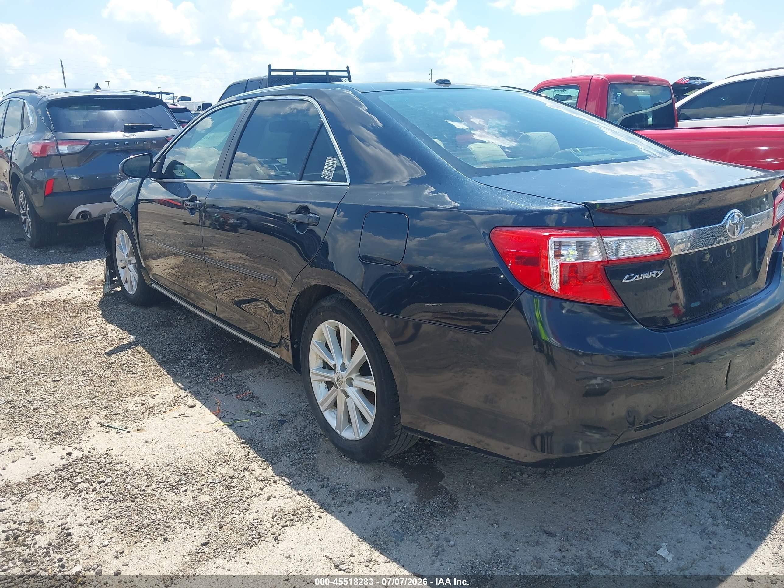 2013 Toyota Camry Xle Black vin: 4T1BF1FK3DU667130