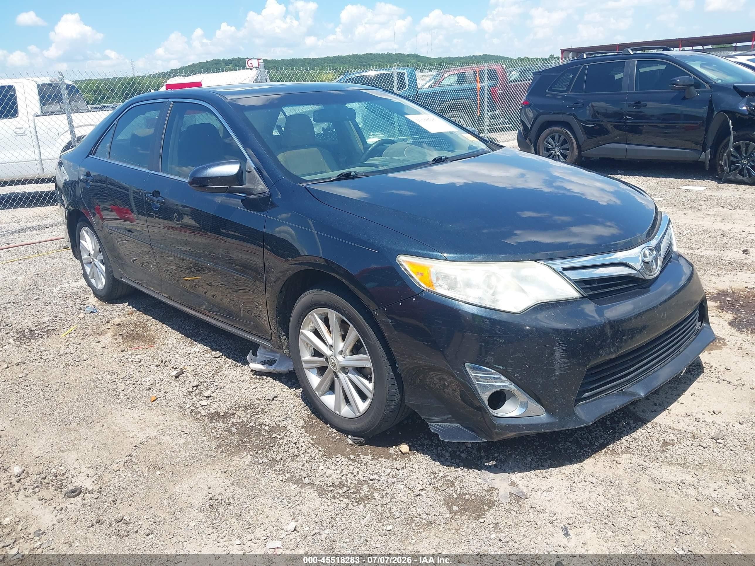 2013 Toyota Camry Xle Black vin: 4T1BF1FK3DU667130