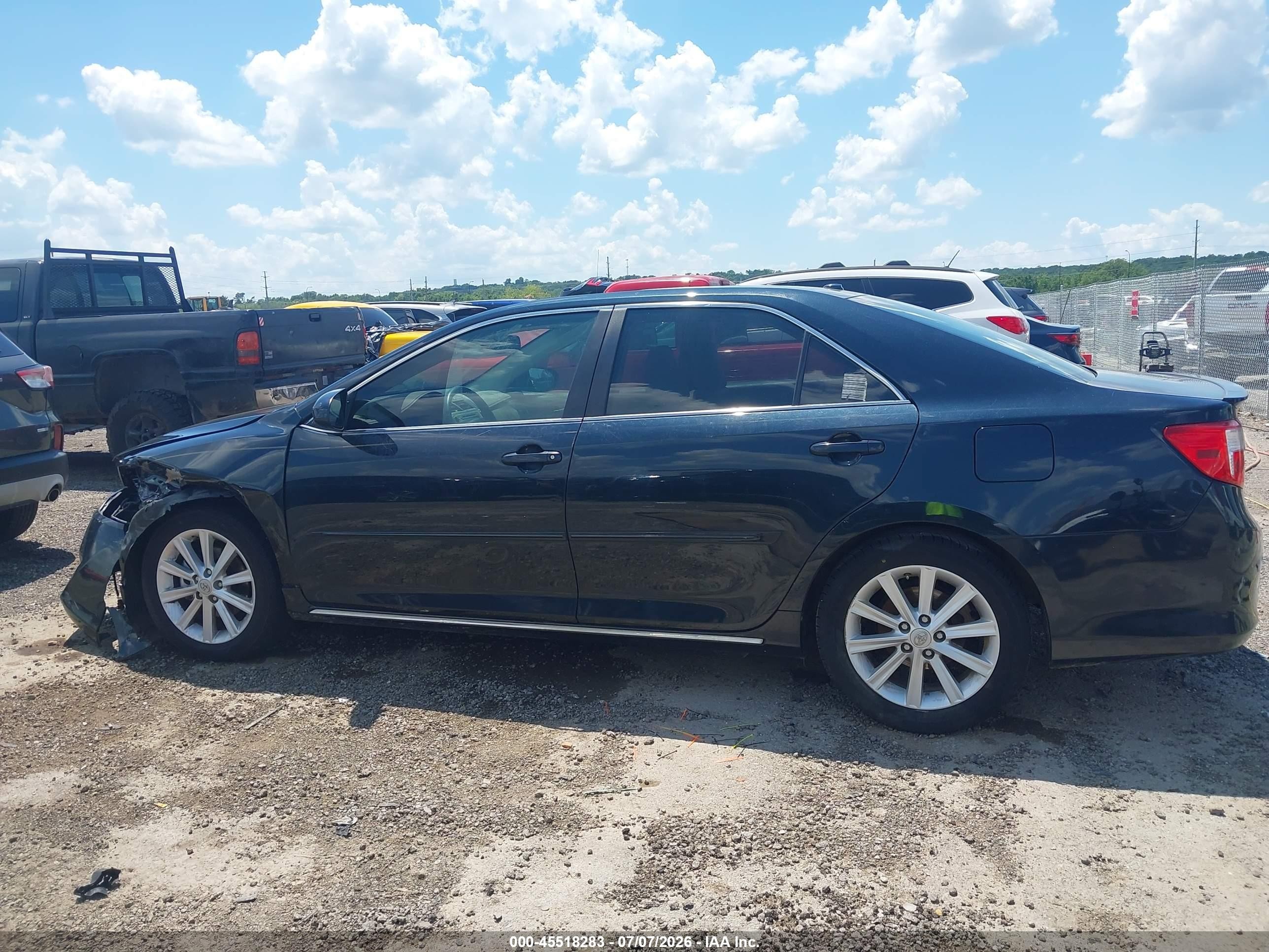 2013 Toyota Camry Xle Black vin: 4T1BF1FK3DU667130