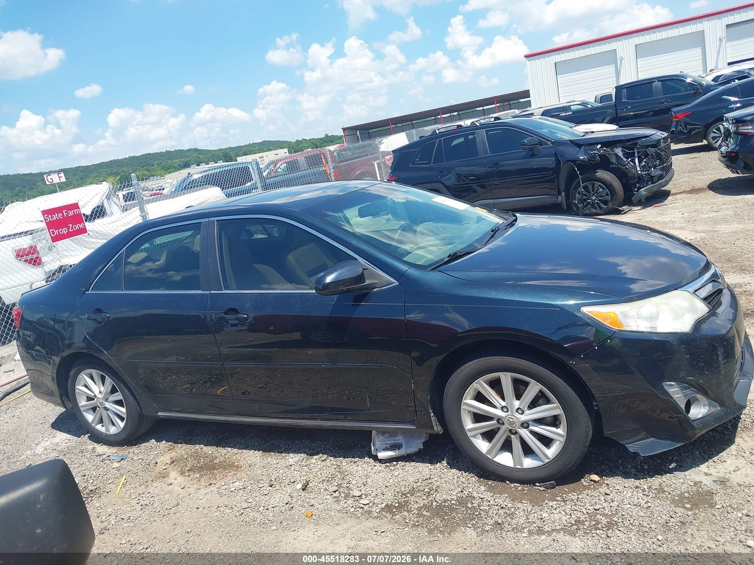 2013 Toyota Camry Xle Black vin: 4T1BF1FK3DU667130