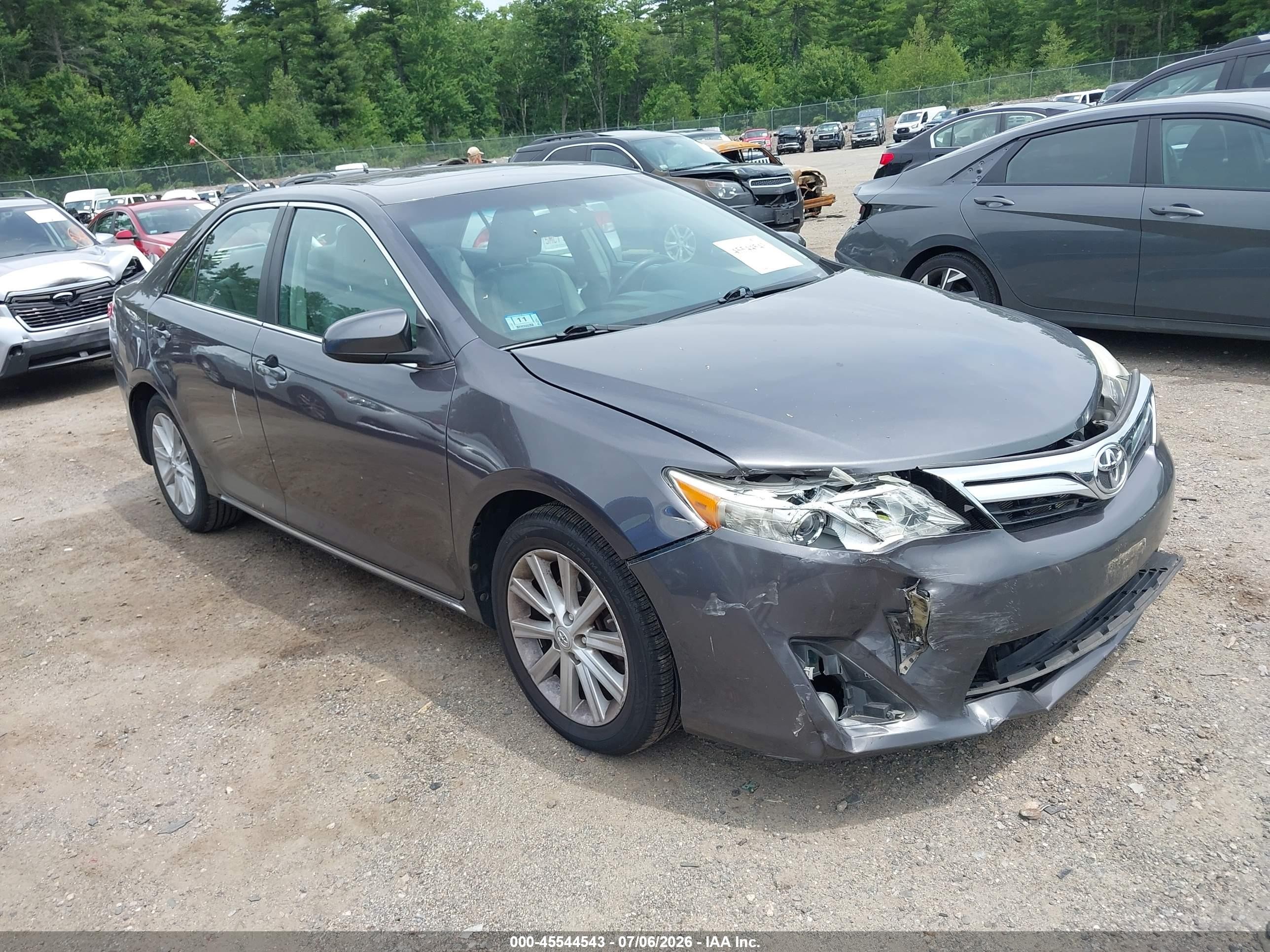 2013 Toyota Camry Xle Gray vin: 4T1BF1FK3DU669945