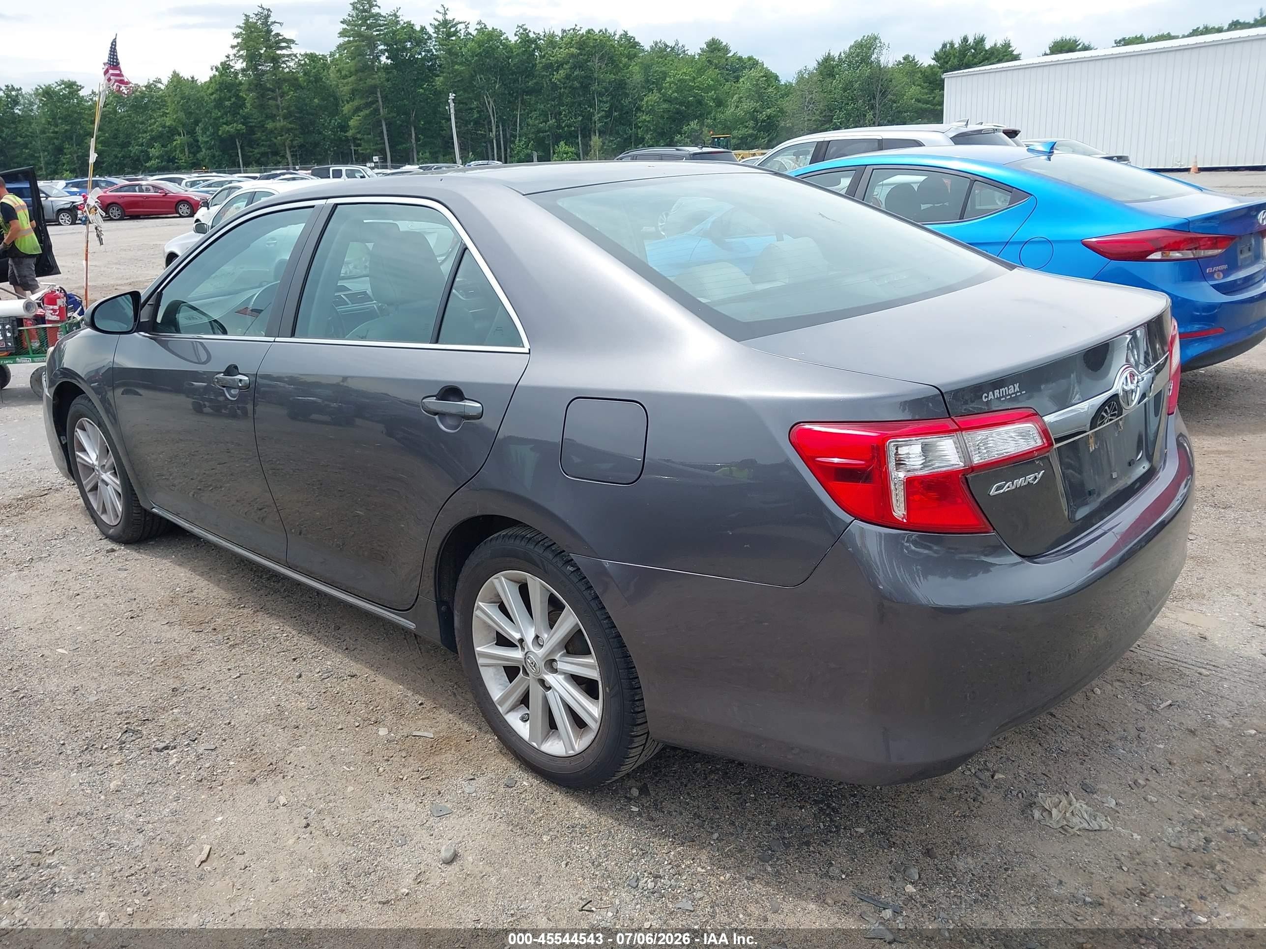2013 Toyota Camry Xle Gray vin: 4T1BF1FK3DU669945