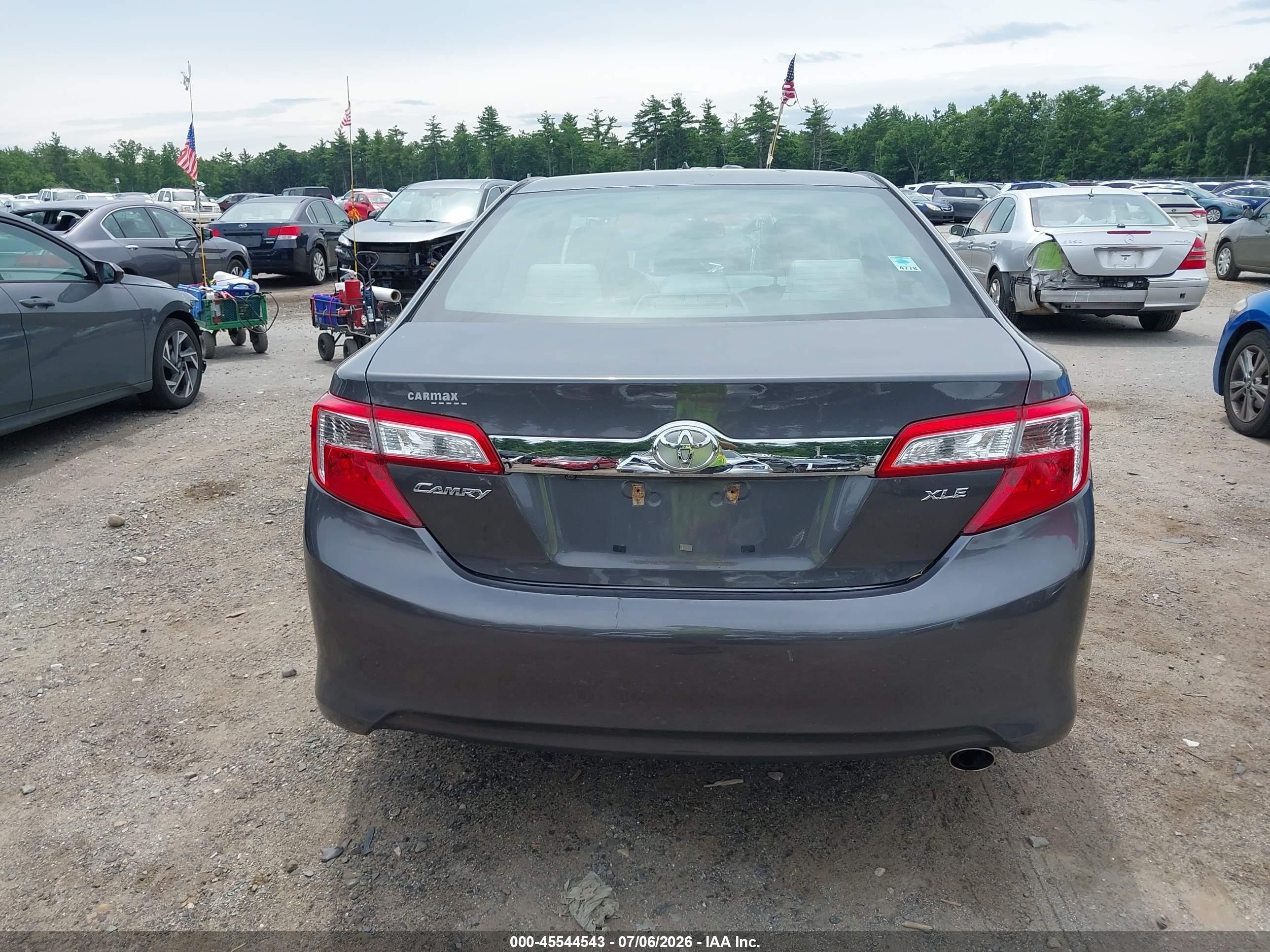 2013 Toyota Camry Xle Gray vin: 4T1BF1FK3DU669945
