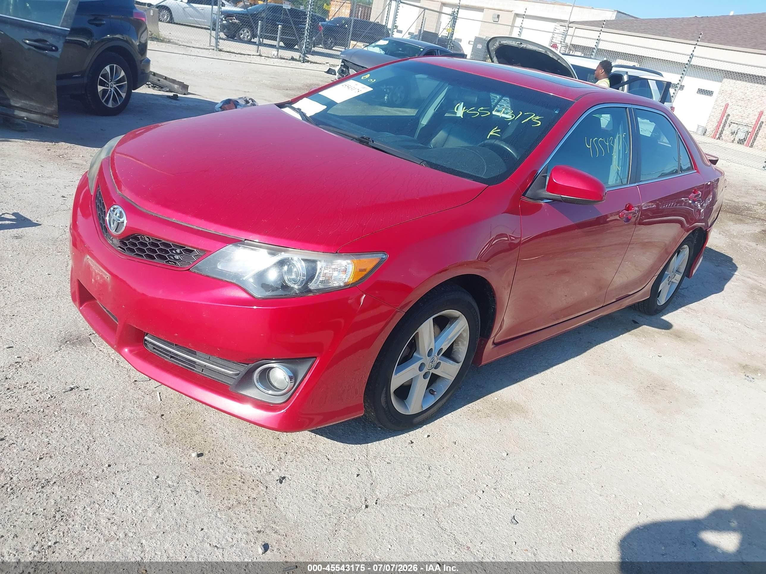 2013 Toyota Camry Se Red vin: 4T1BF1FK3DU677673