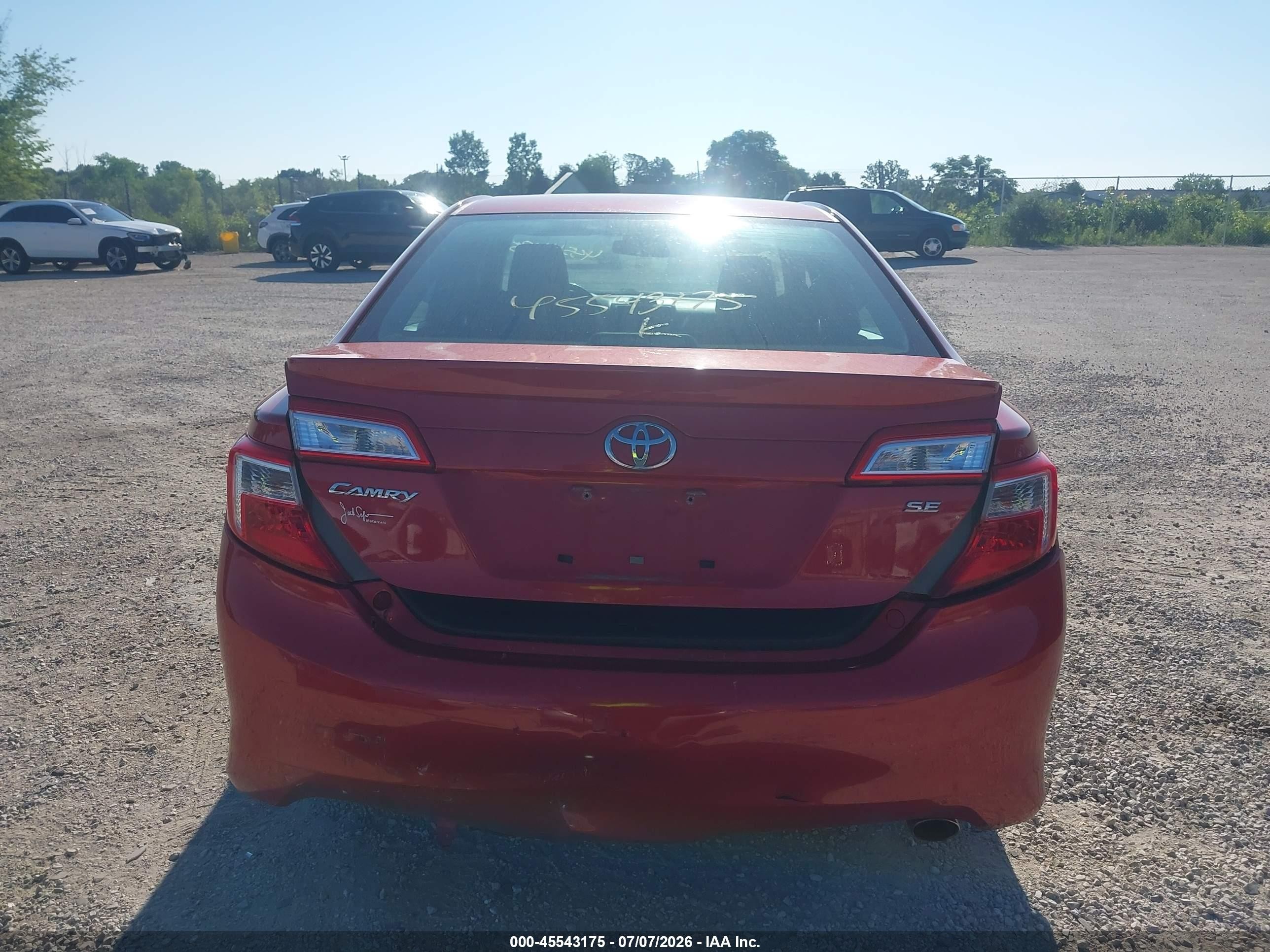 2013 Toyota Camry Se Red vin: 4T1BF1FK3DU677673