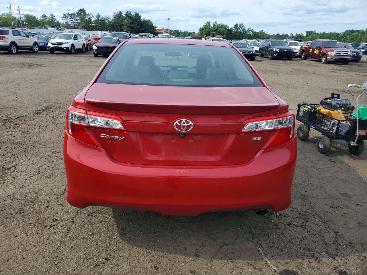 2013 Toyota Camry Se Red vin: 4T1BF1FK3DU681948