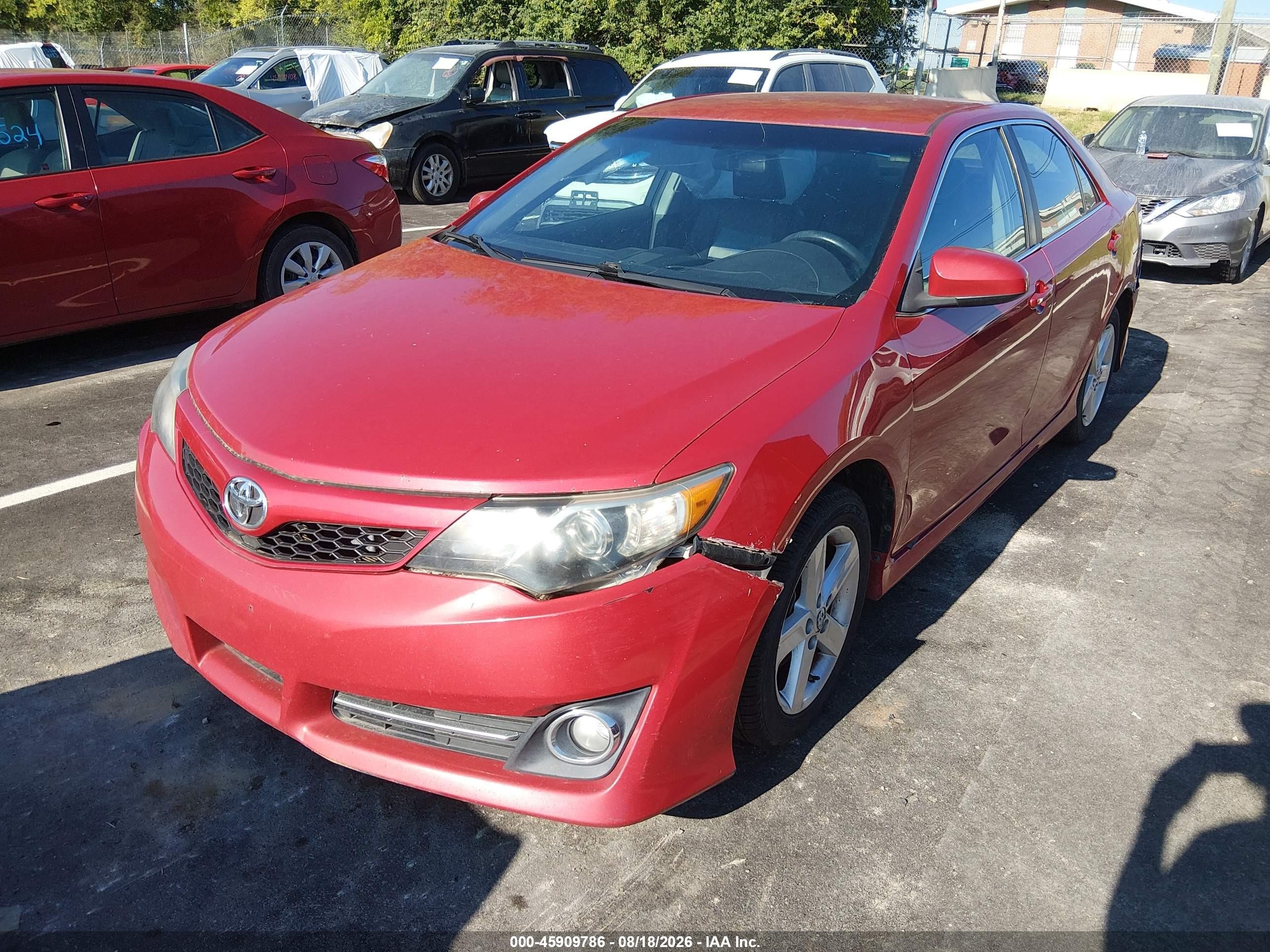 2013 Toyota Camry Se Red vin: 4T1BF1FK3DU694411
