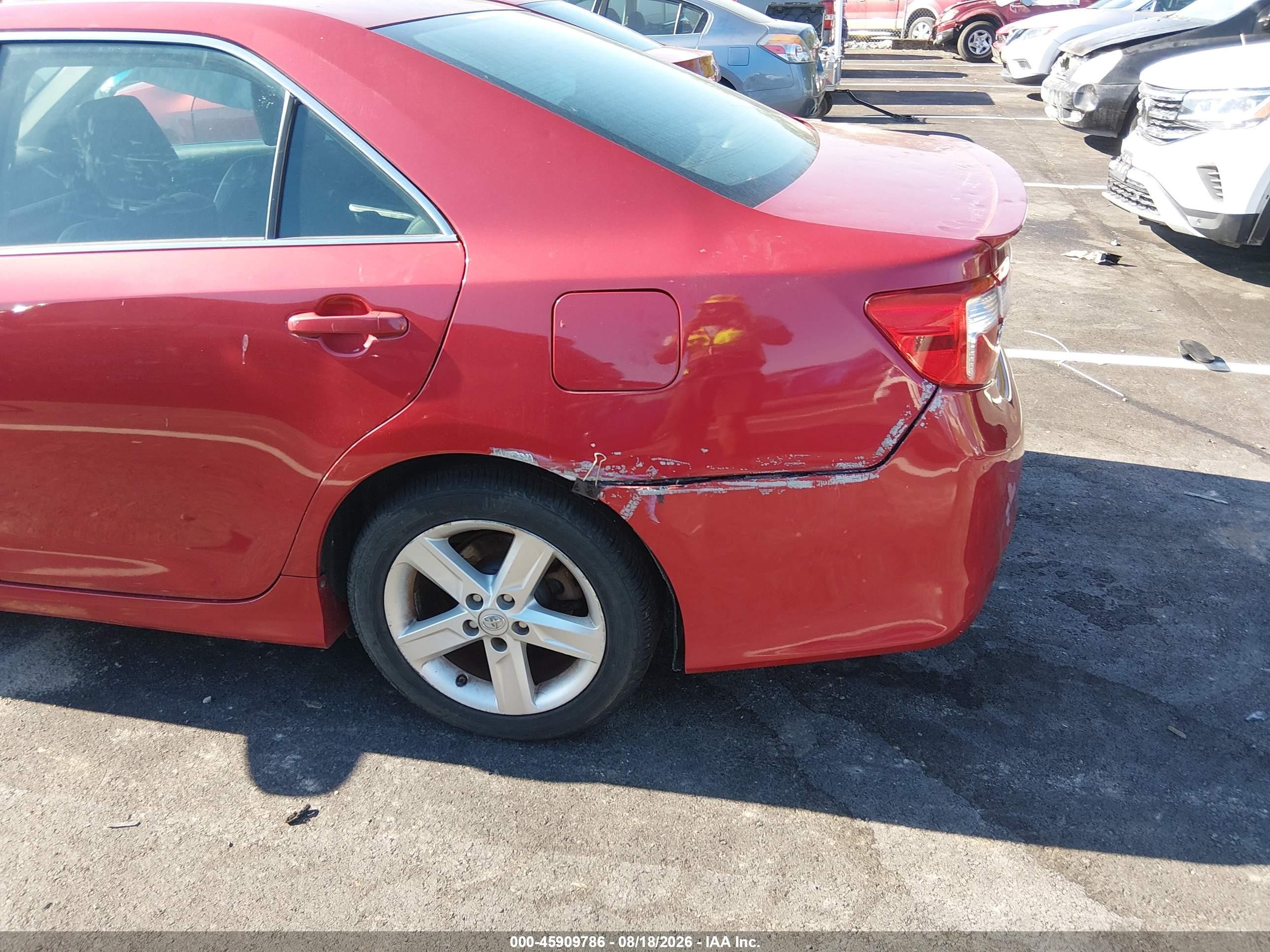 2013 Toyota Camry Se Red vin: 4T1BF1FK3DU694411