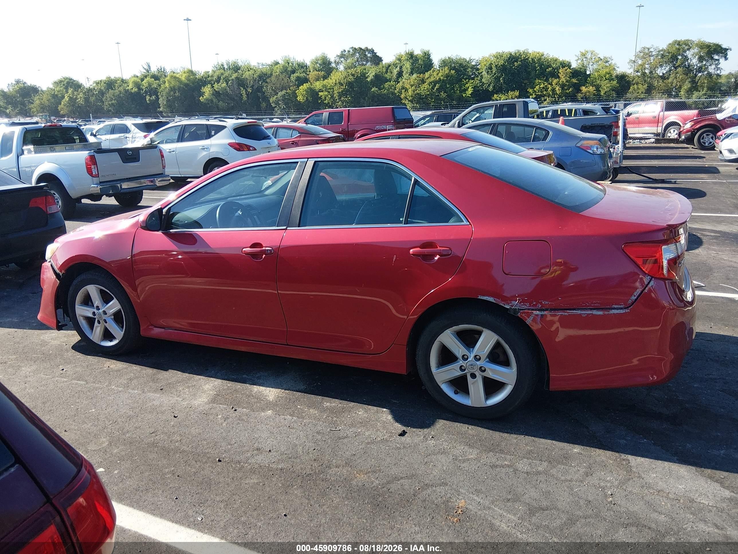 2013 Toyota Camry Se Red vin: 4T1BF1FK3DU694411
