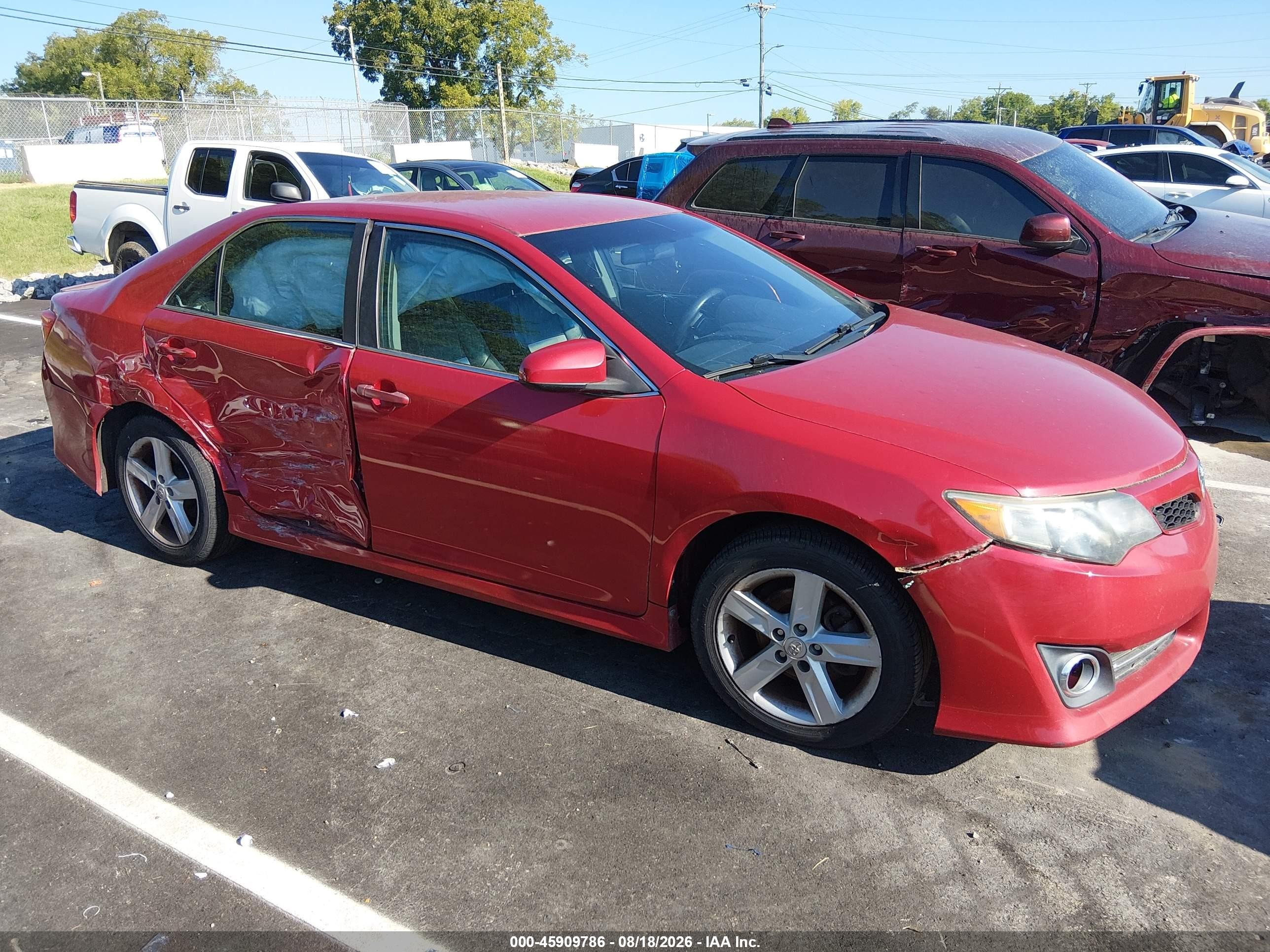 2013 Toyota Camry Se Red vin: 4T1BF1FK3DU694411