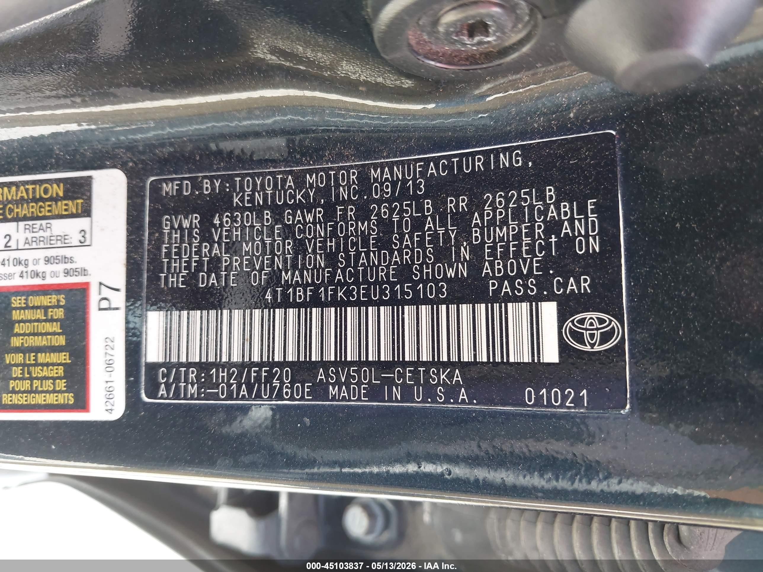 2014 Toyota Camry Se Белый vin: 4T1BF1FK3EU315103