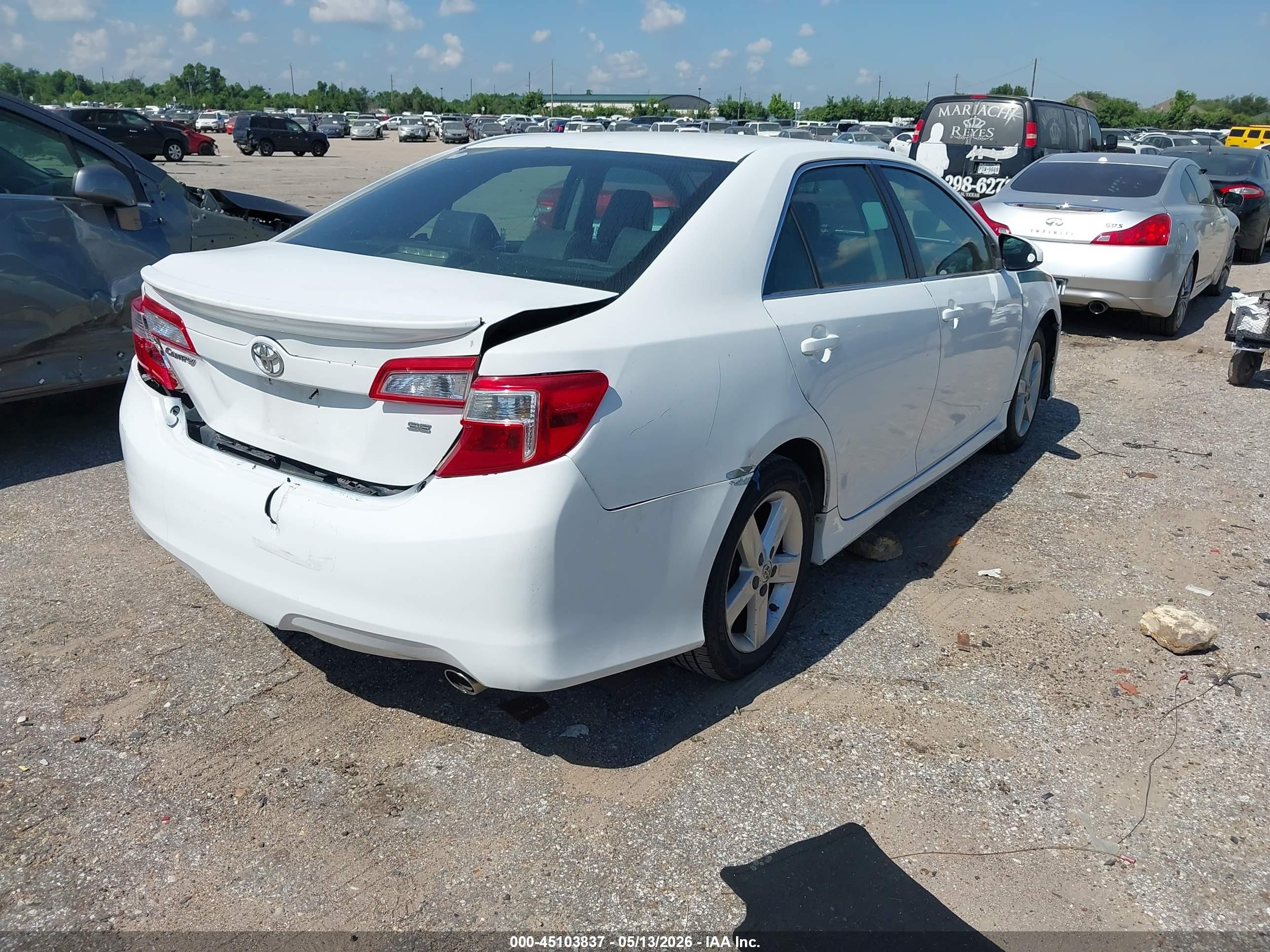 2014 Toyota Camry Se Белый vin: 4T1BF1FK3EU315103