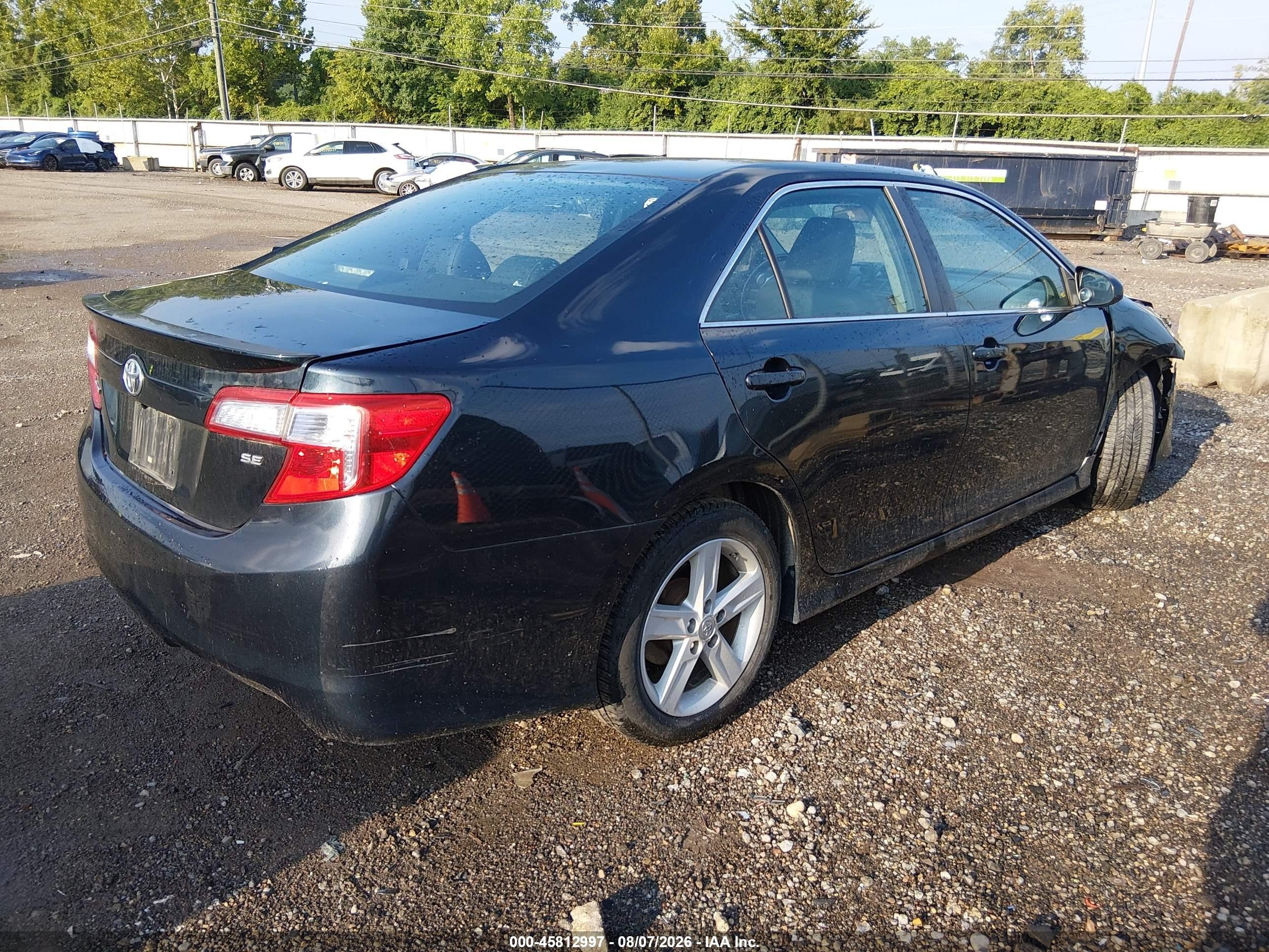 2014 Toyota Camry Se Black vin: 4T1BF1FK3EU320513