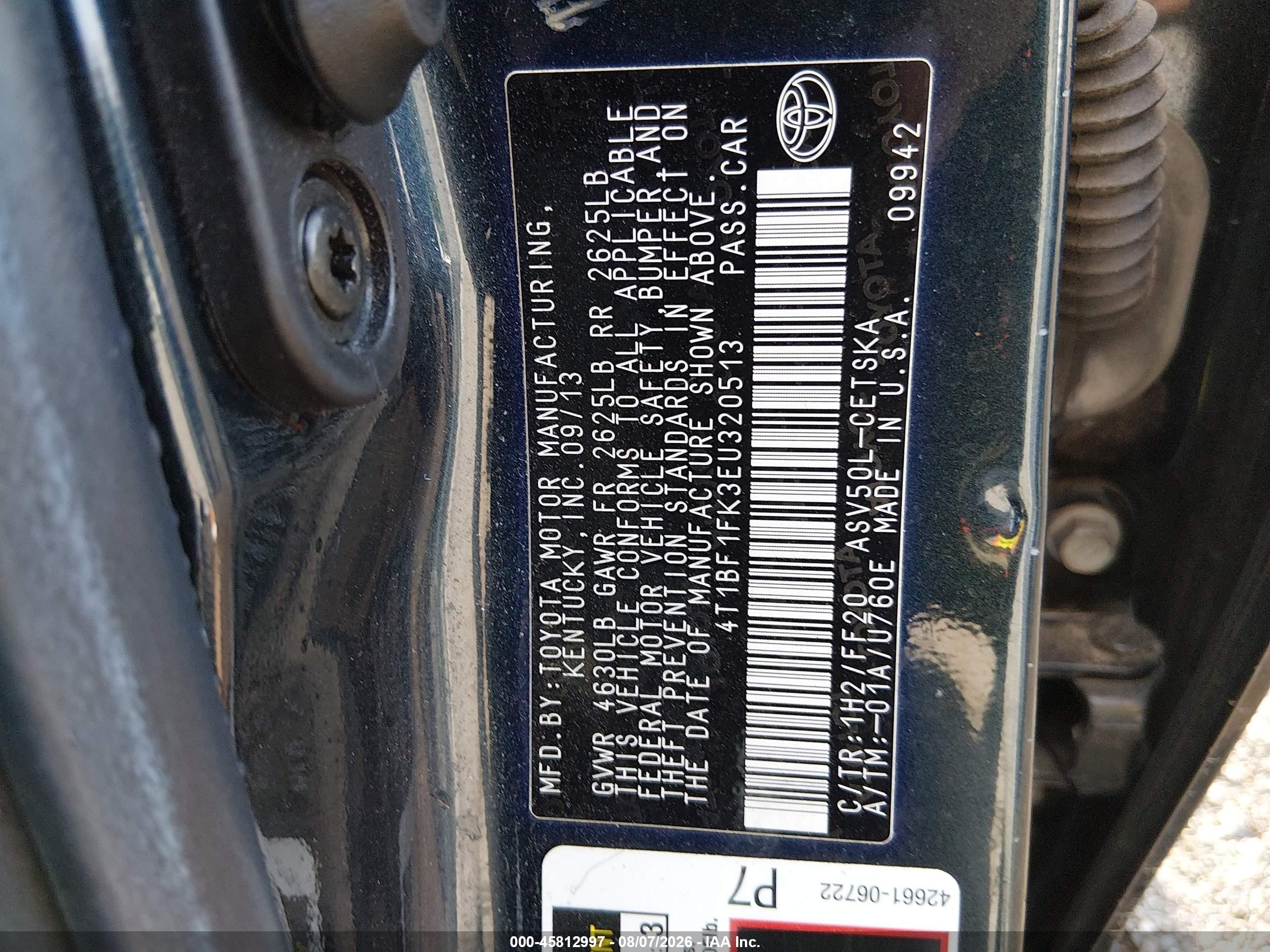 2014 Toyota Camry Se Black vin: 4T1BF1FK3EU320513