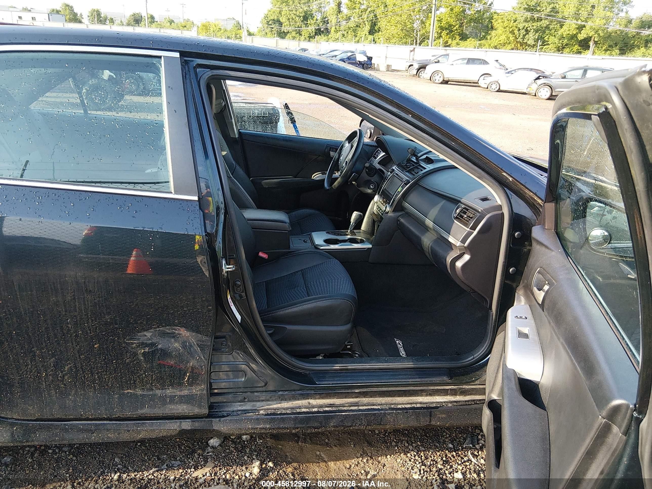 2014 Toyota Camry Se Black vin: 4T1BF1FK3EU320513