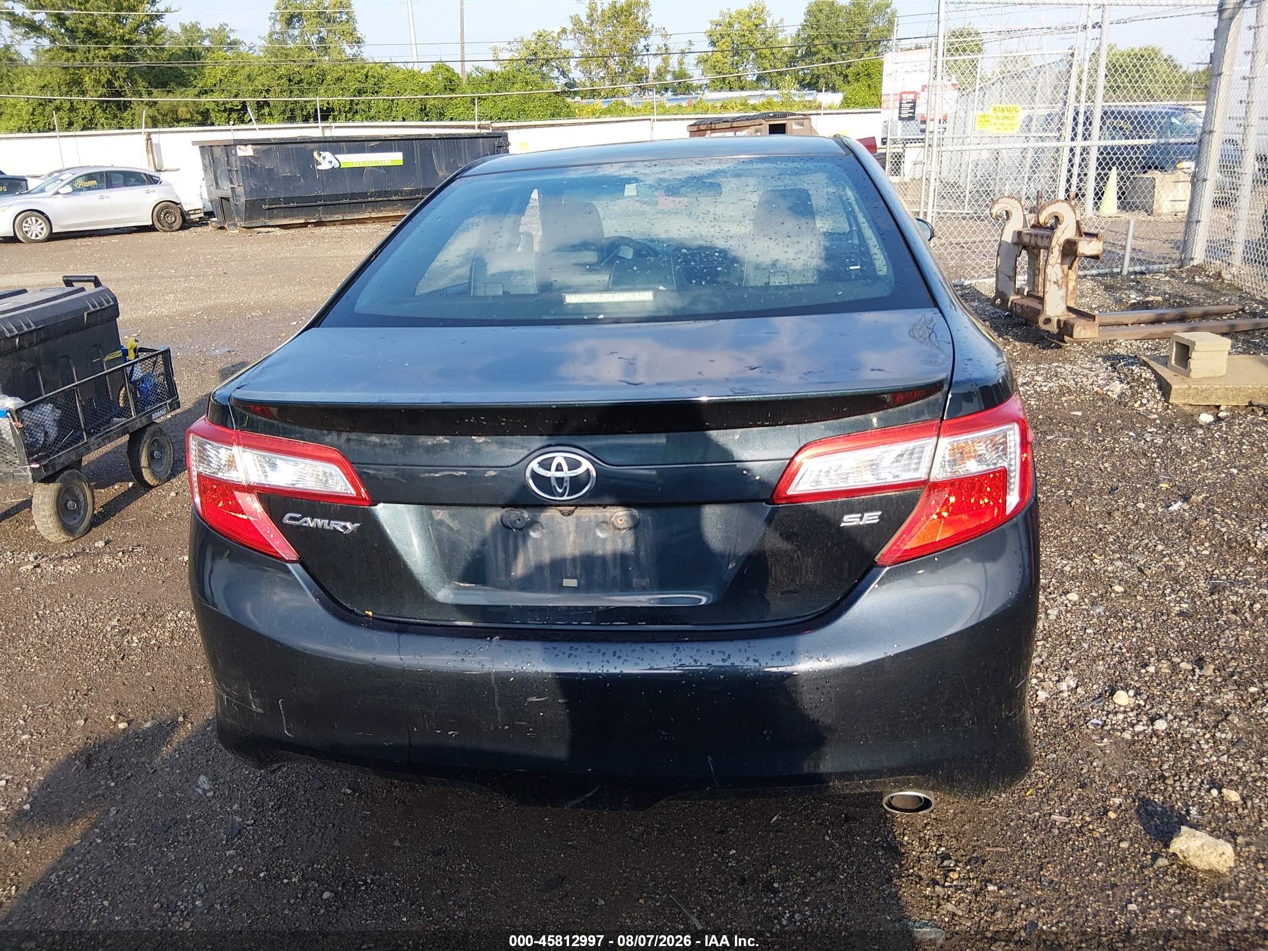 2014 Toyota Camry Se Black vin: 4T1BF1FK3EU320513
