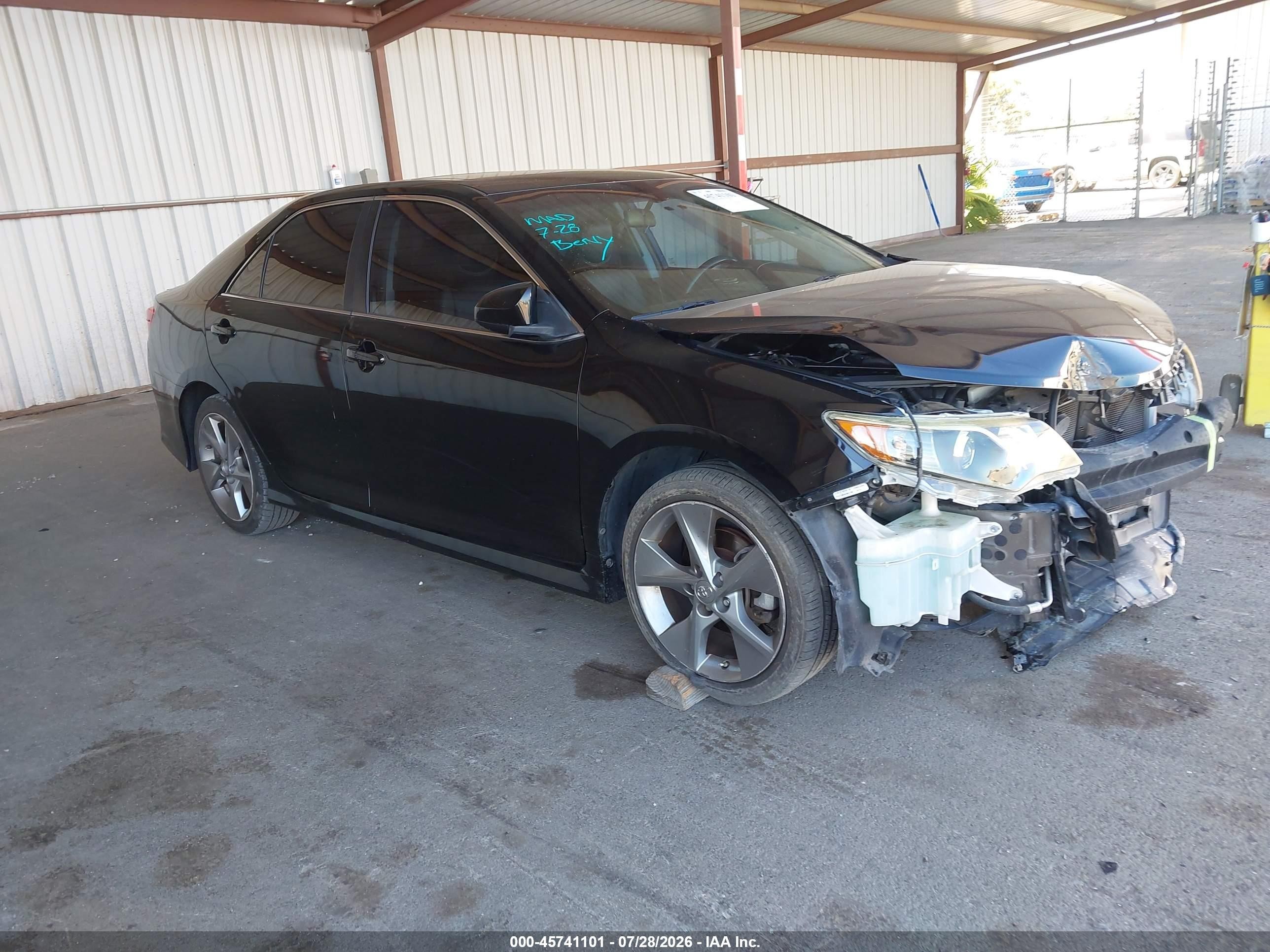 2014 Toyota Camry Se Sport Black vin: 4T1BF1FK3EU352233