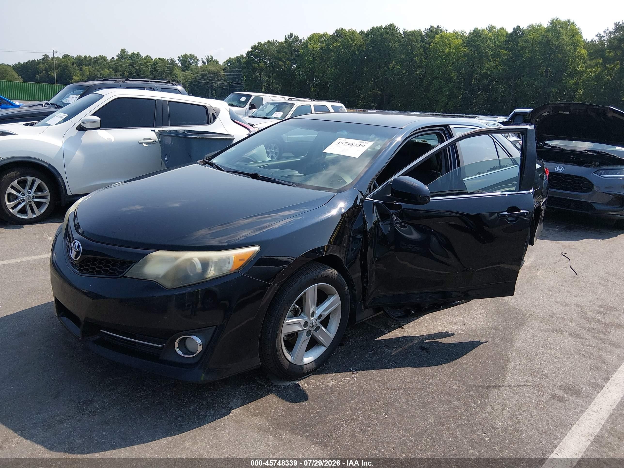 2014 Toyota Camry Se Черный vin: 4T1BF1FK3EU380808