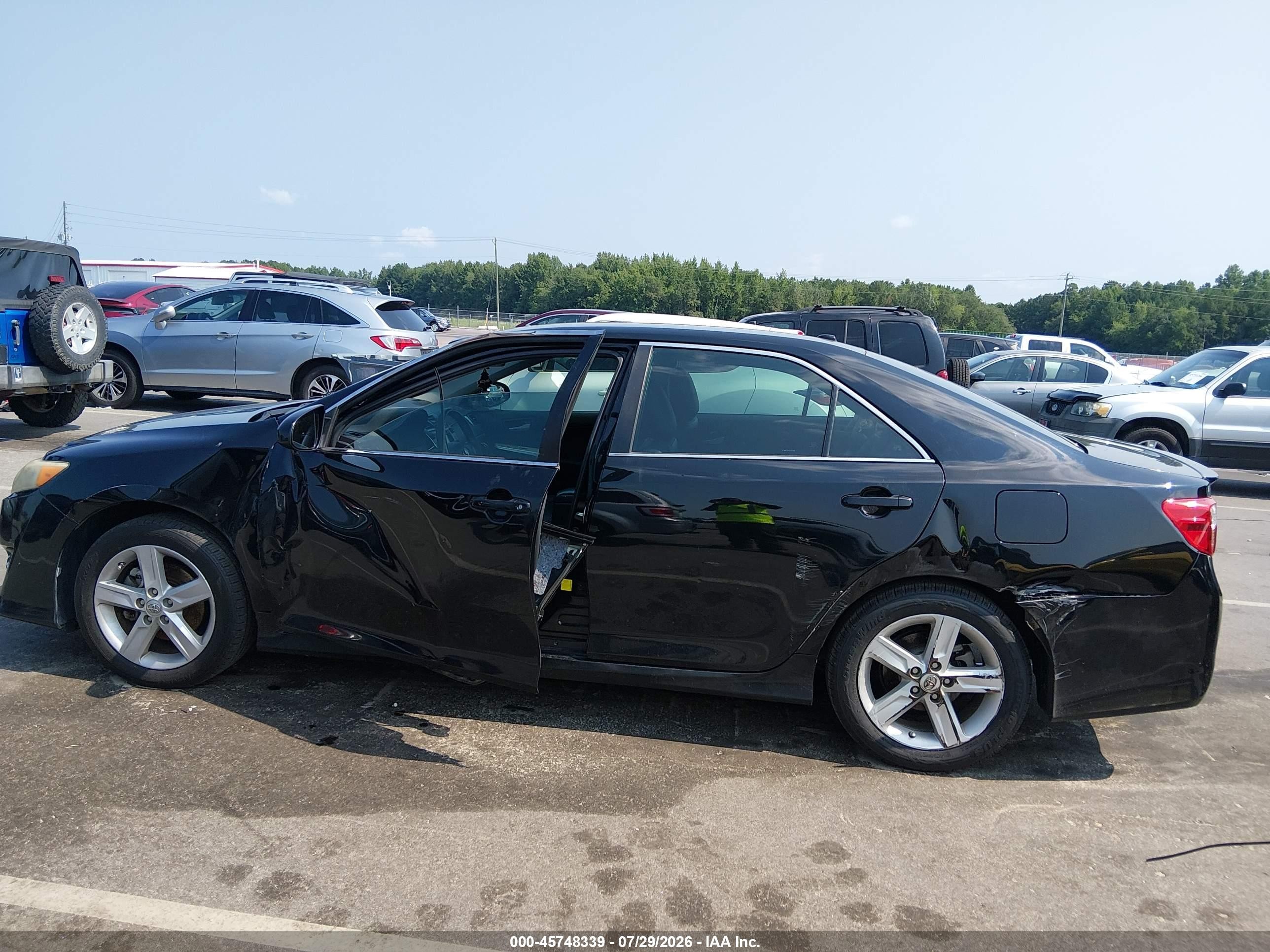 2014 Toyota Camry Se Черный vin: 4T1BF1FK3EU380808