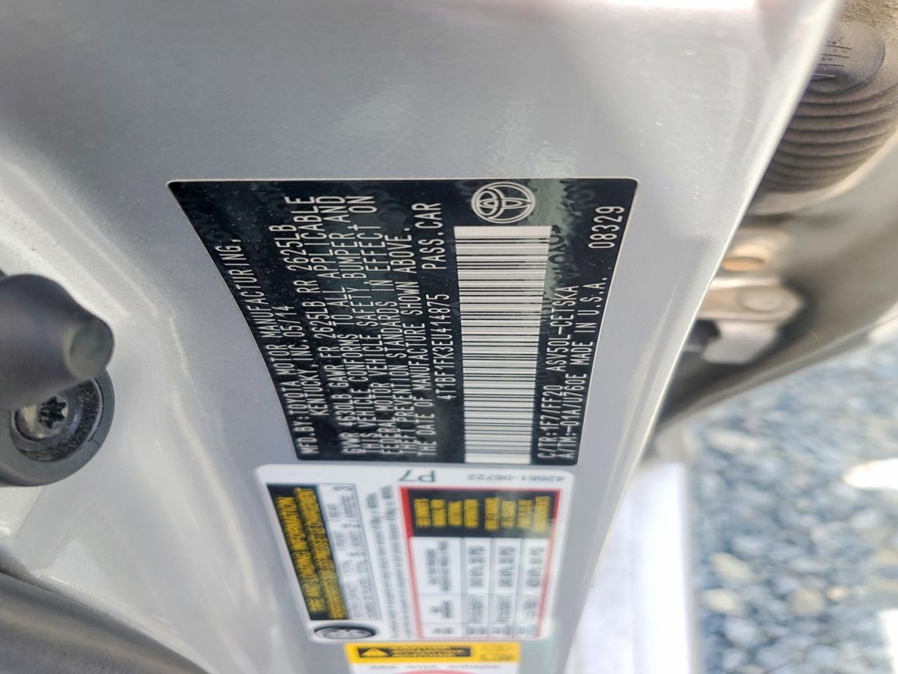 2014 Toyota Camry Se Silver vin: 4T1BF1FK3EU414875