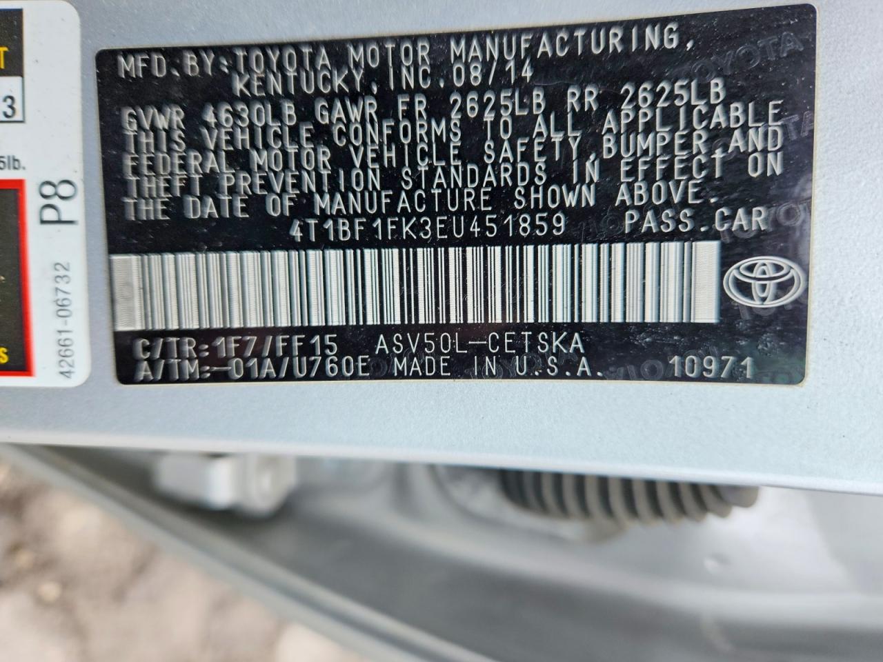 2014 Toyota Camry Se Sport Silver vin: 4T1BF1FK3EU451859
