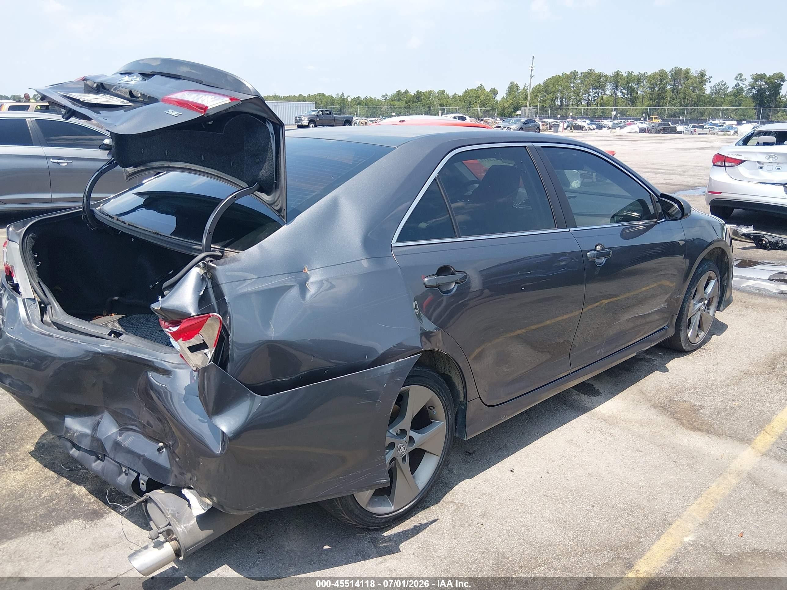 2014 Toyota Camry Se Sport Gray vin: 4T1BF1FK3EU473148