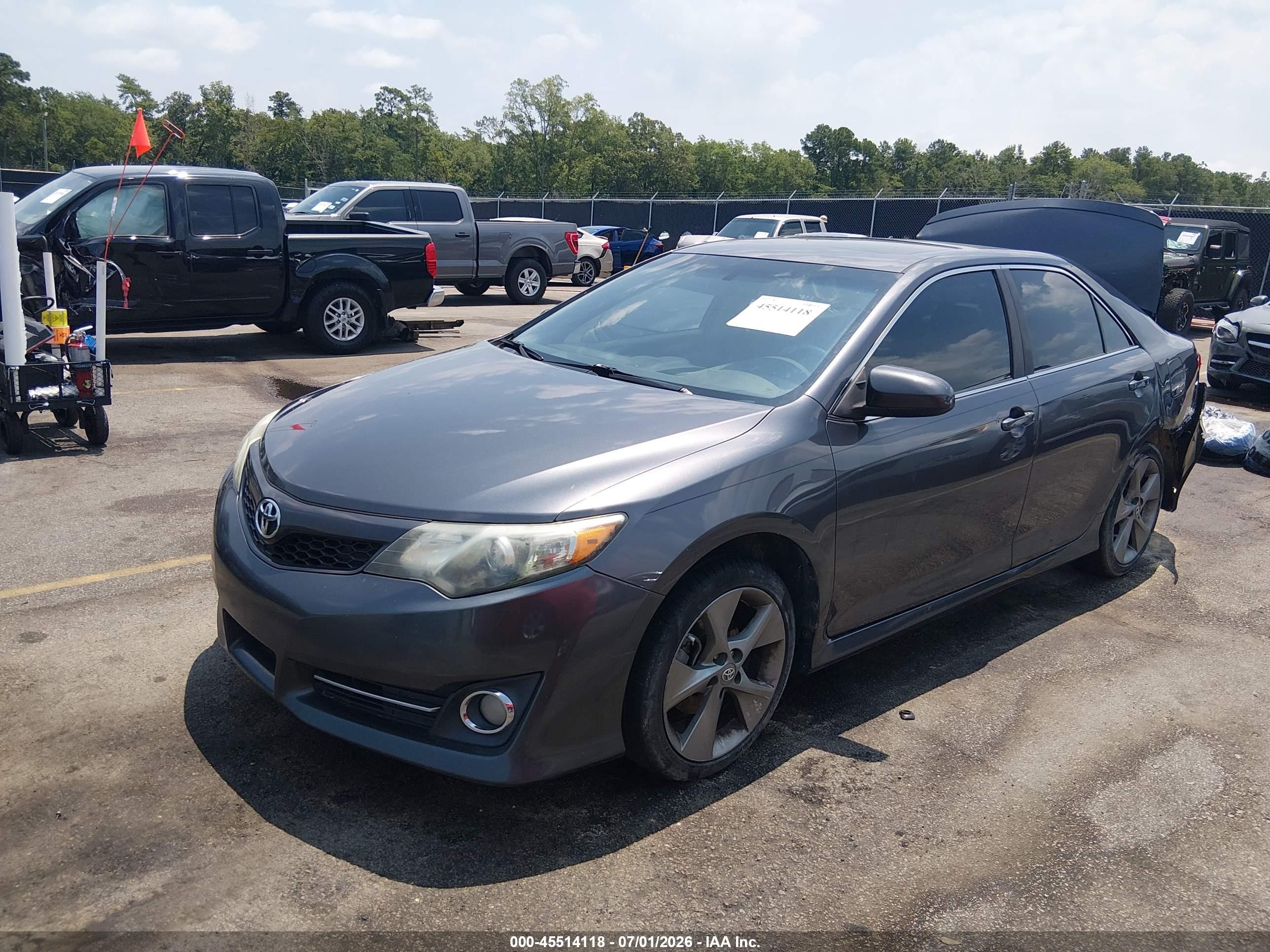 2014 Toyota Camry Se Sport Gray vin: 4T1BF1FK3EU473148