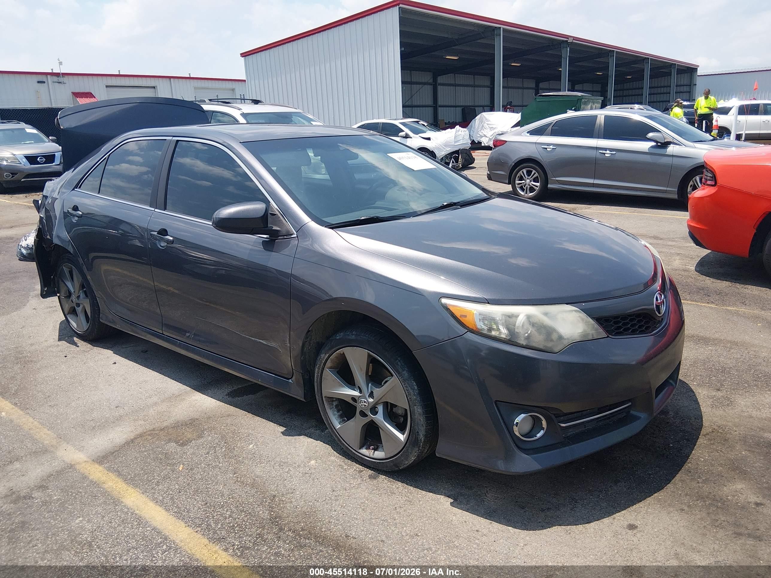 2014 Toyota Camry Se Sport Gray vin: 4T1BF1FK3EU473148
