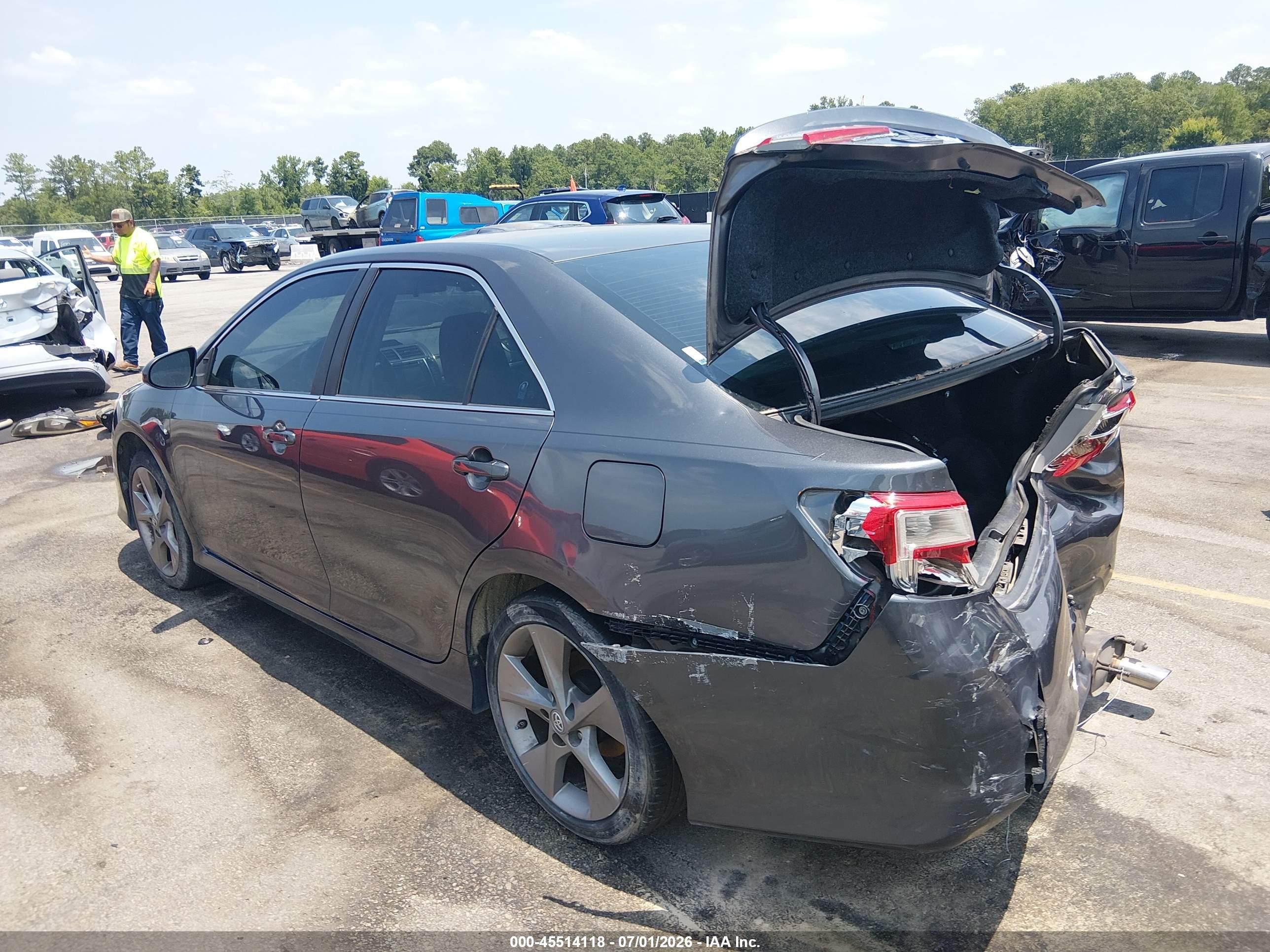 2014 Toyota Camry Se Sport Gray vin: 4T1BF1FK3EU473148