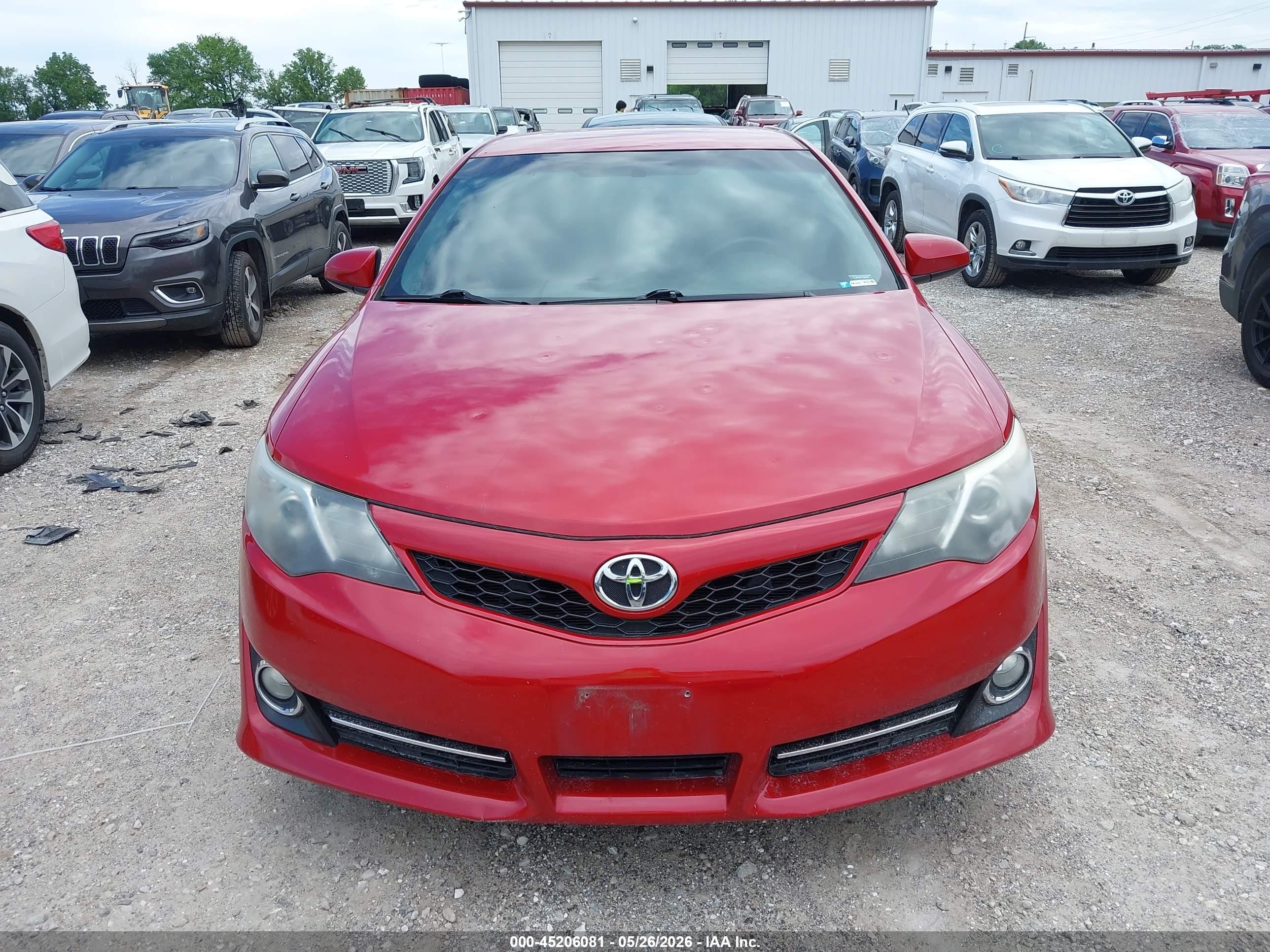 2014 Toyota Camry Se Red vin: 4T1BF1FK3EU770405