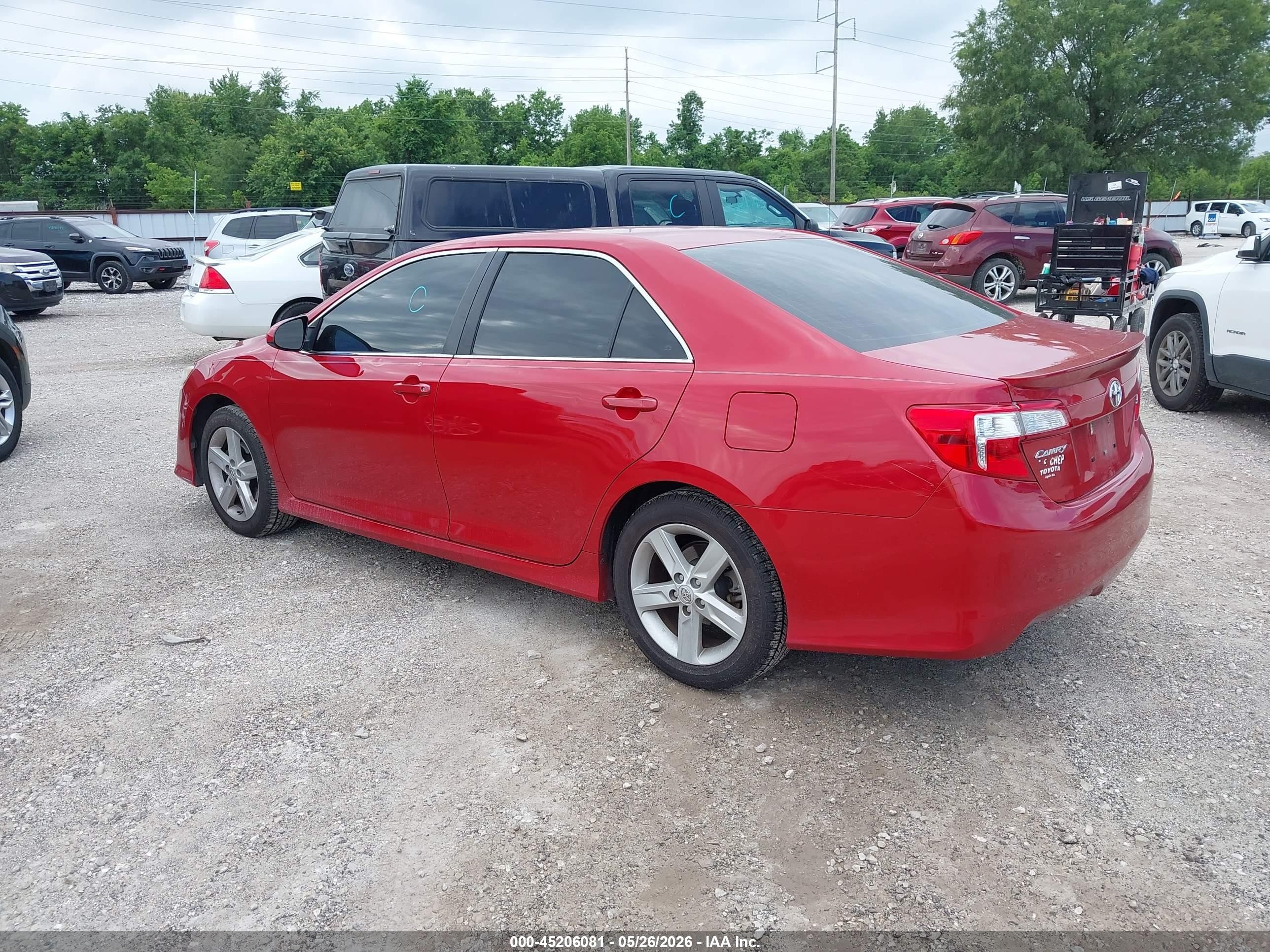 2014 Toyota Camry Se Red vin: 4T1BF1FK3EU770405