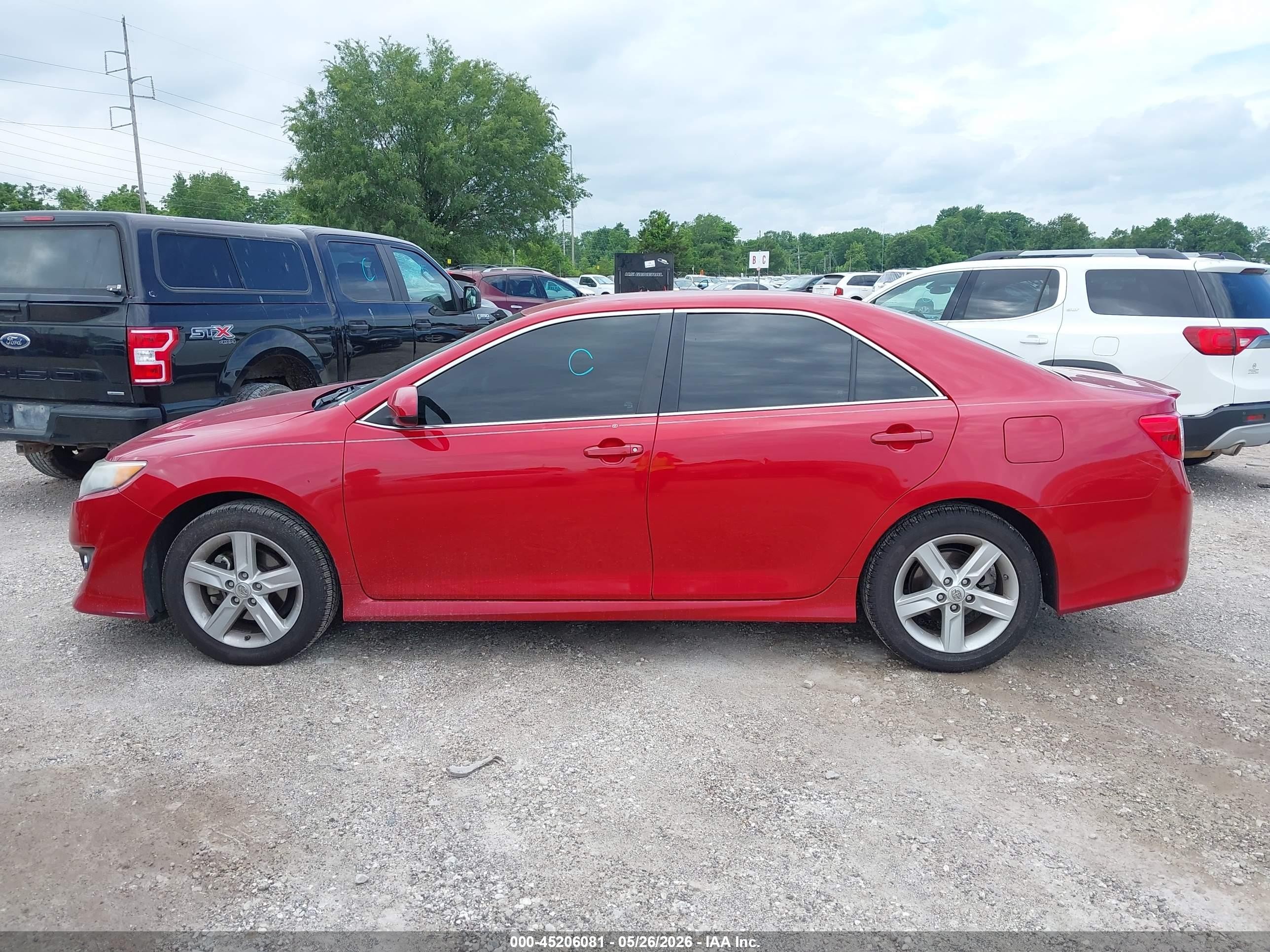 2014 Toyota Camry Se Red vin: 4T1BF1FK3EU770405