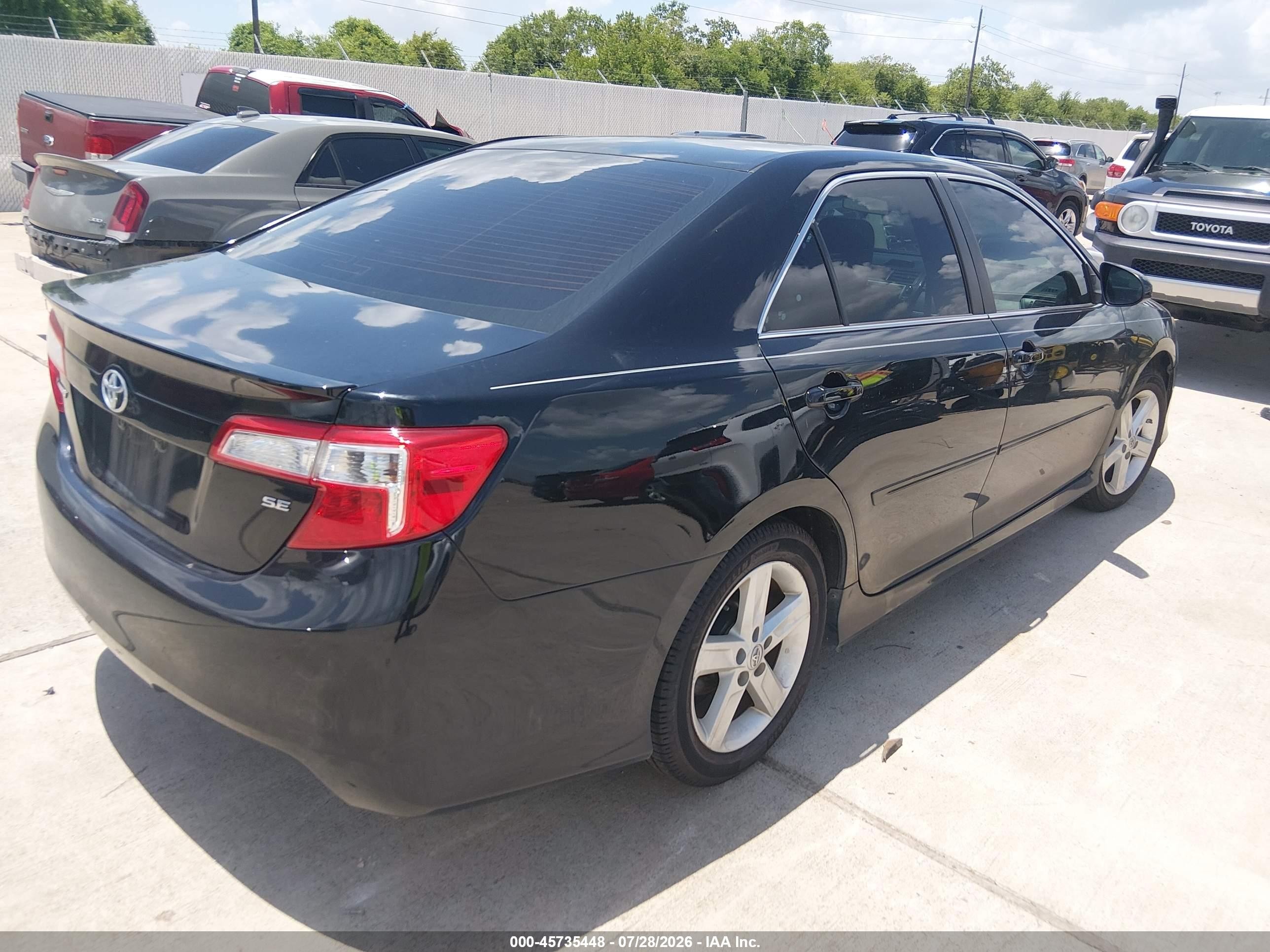 2014 Toyota Camry Se Black vin: 4T1BF1FK3EU773465