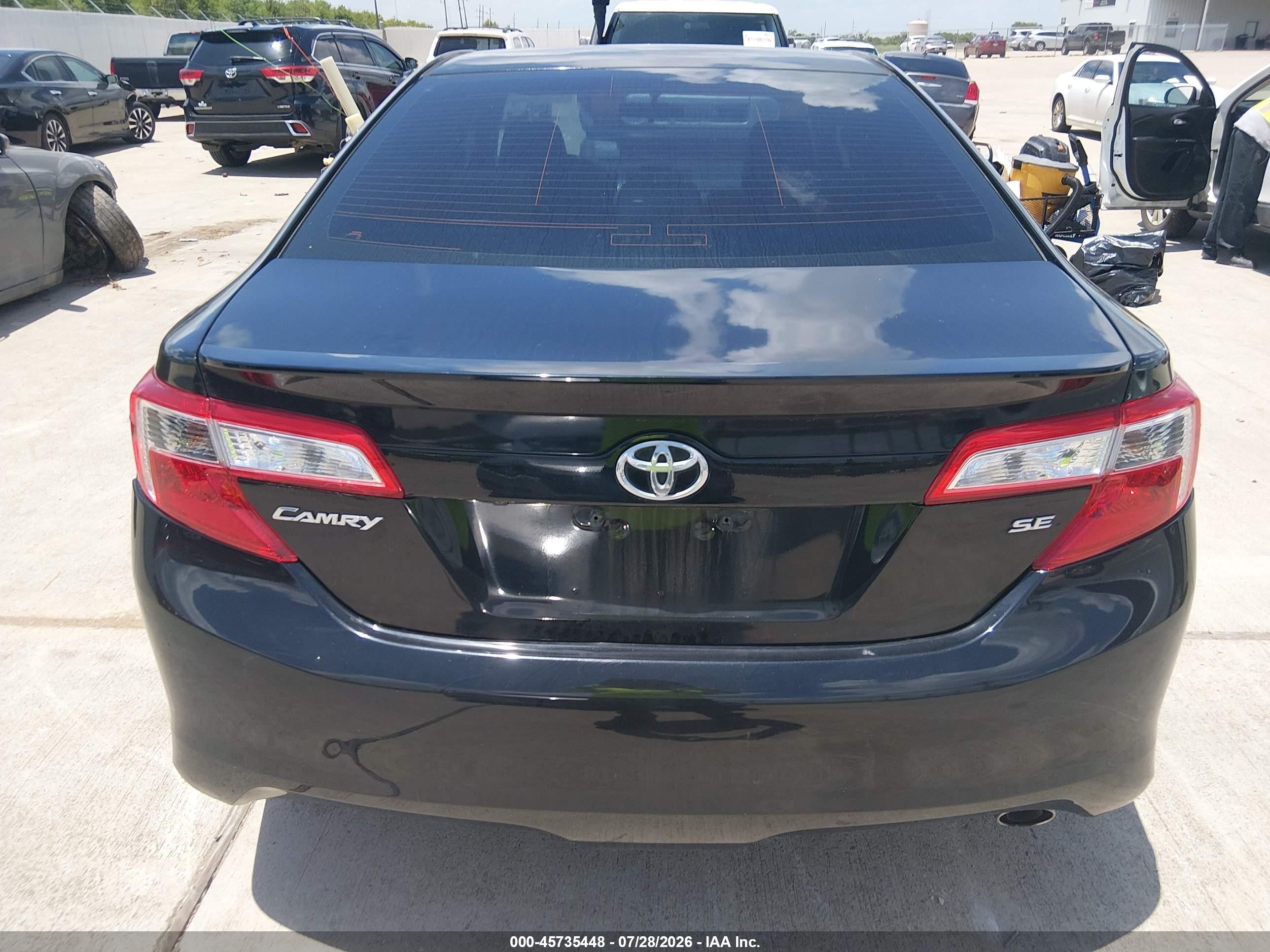 2014 Toyota Camry Se Black vin: 4T1BF1FK3EU773465