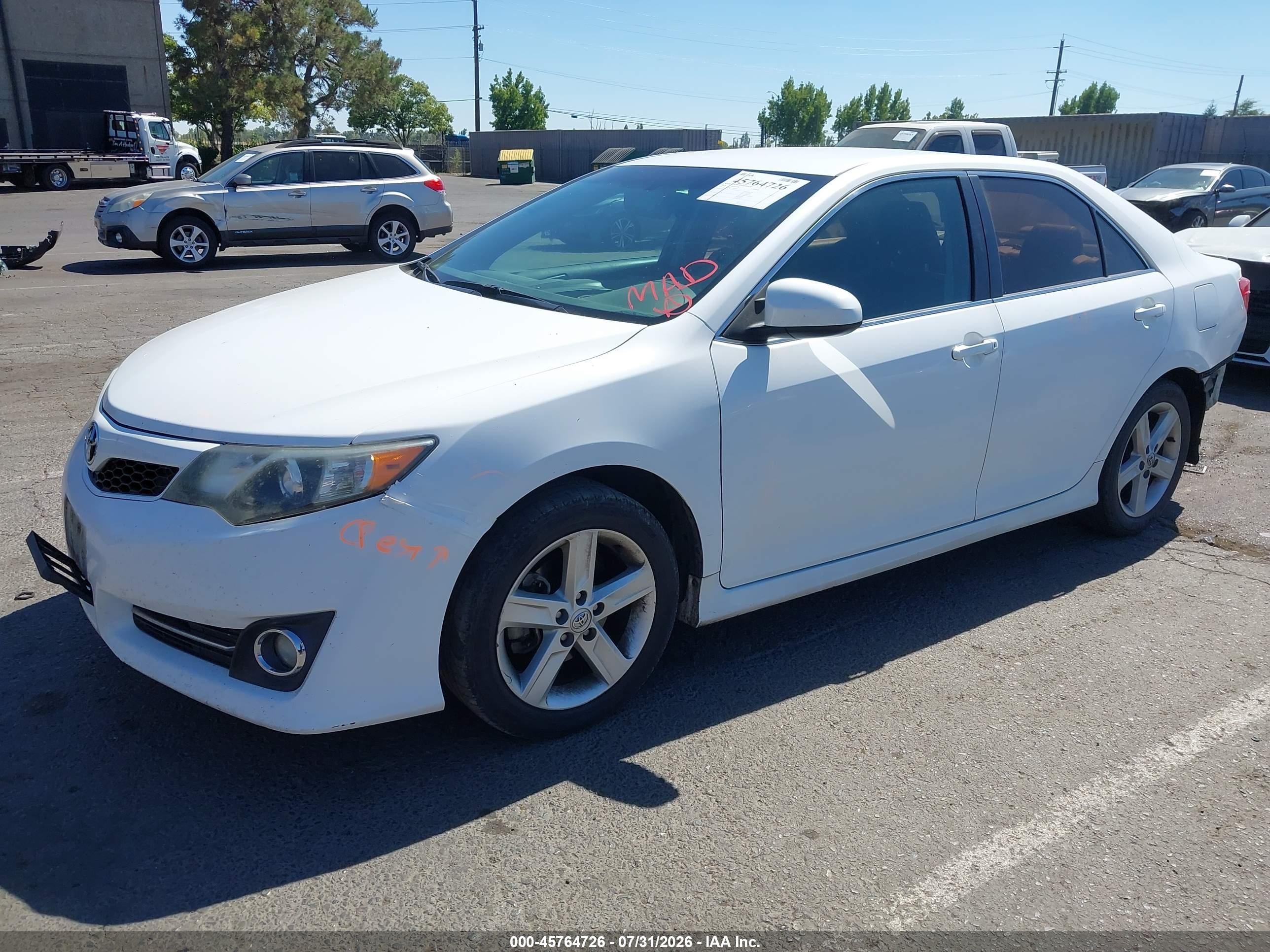 2014 Toyota Camry Se White vin: 4T1BF1FK3EU793750
