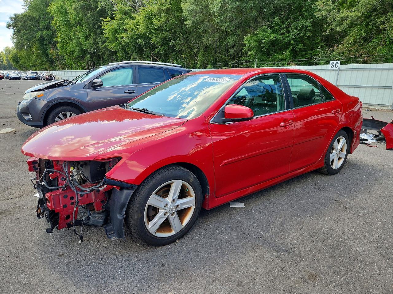 2014 Toyota Camry Se Red vin: 4T1BF1FK3EU802026