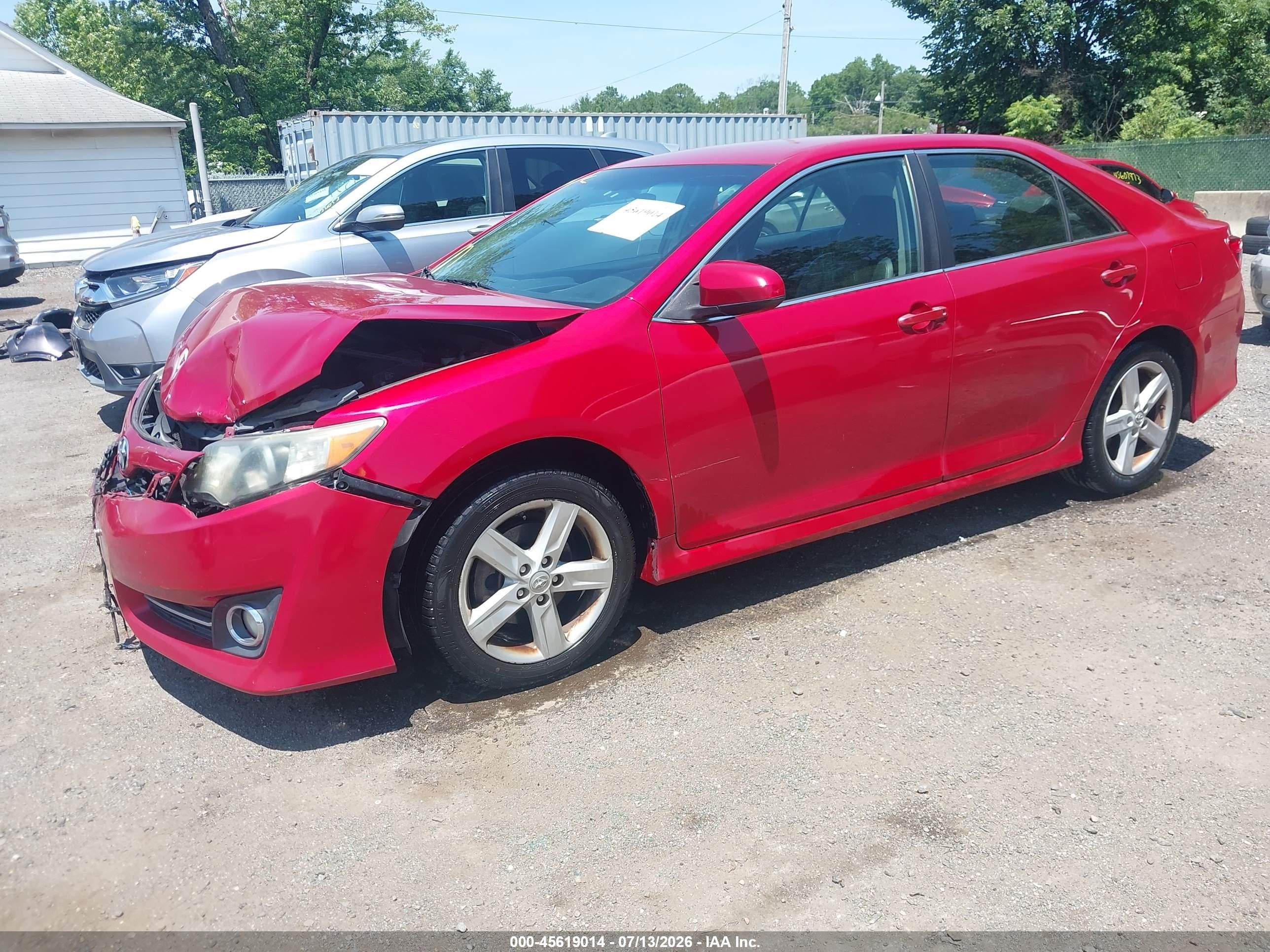 2014 Toyota Camry Se Red vin: 4T1BF1FK3EU815603