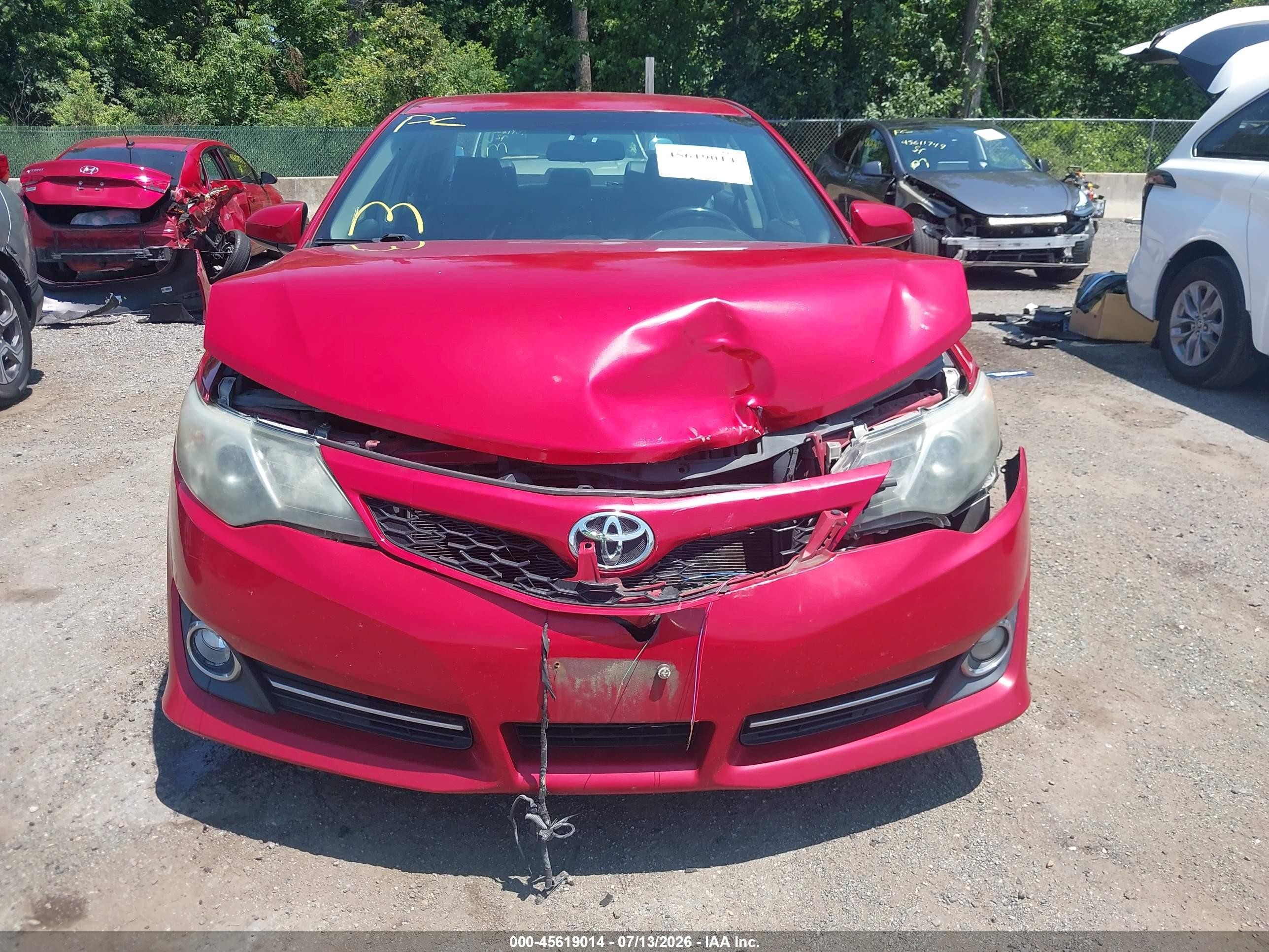 2014 Toyota Camry Se Red vin: 4T1BF1FK3EU815603