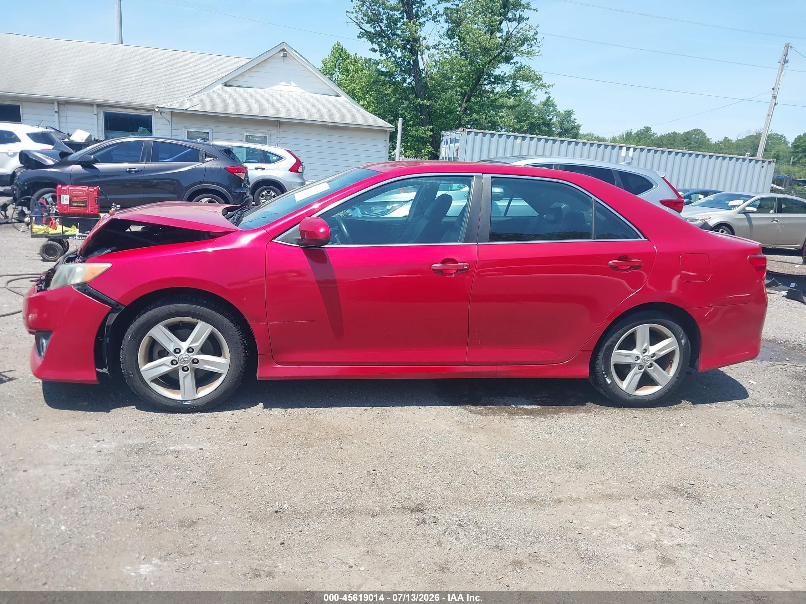 2014 Toyota Camry Se Red vin: 4T1BF1FK3EU815603
