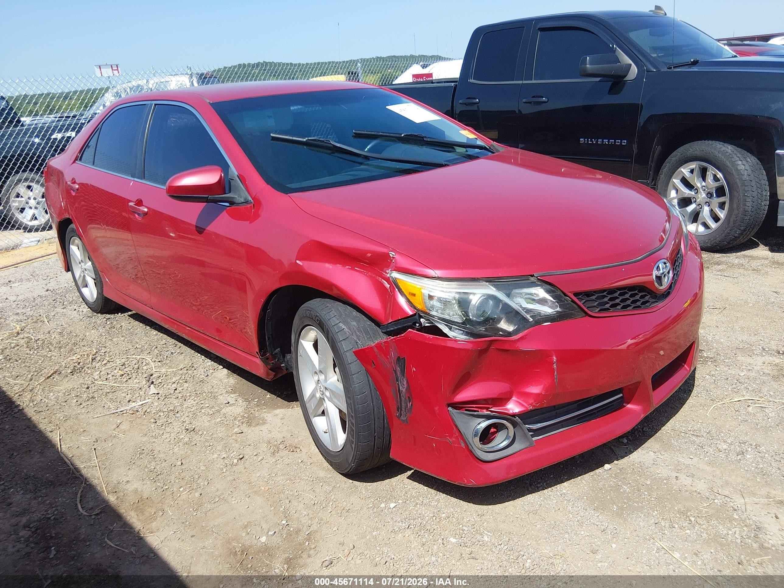 2014 Toyota Camry Se Red vin: 4T1BF1FK3EU839657