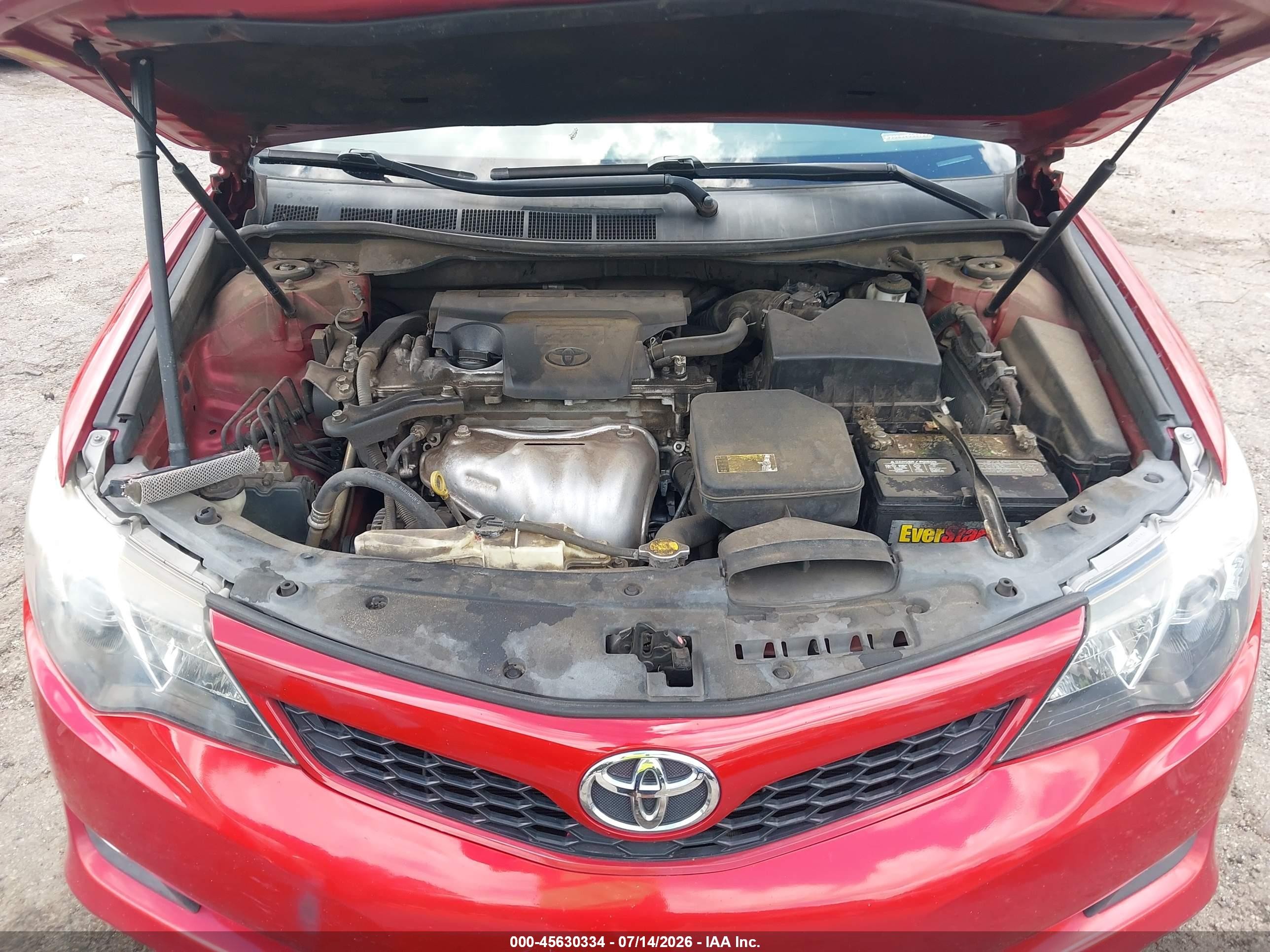 2014 Toyota Camry Se Red vin: 4T1BF1FK3EU870701