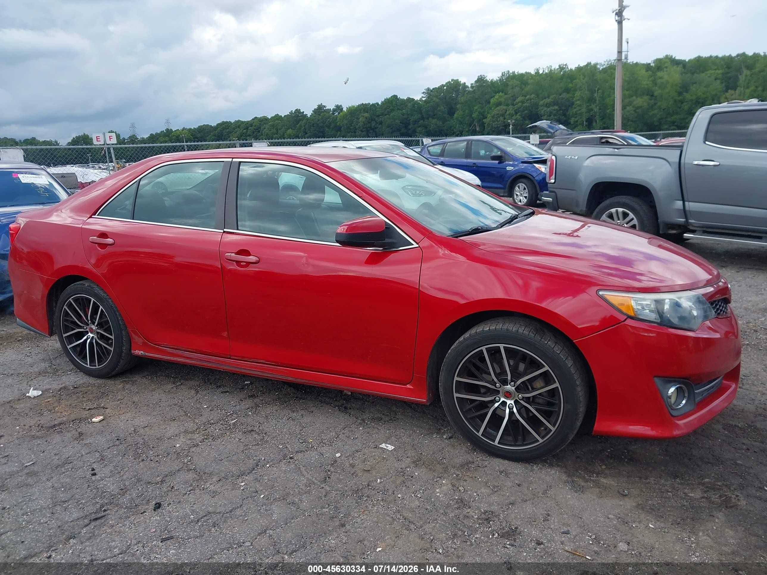 2014 Toyota Camry Se Red vin: 4T1BF1FK3EU870701