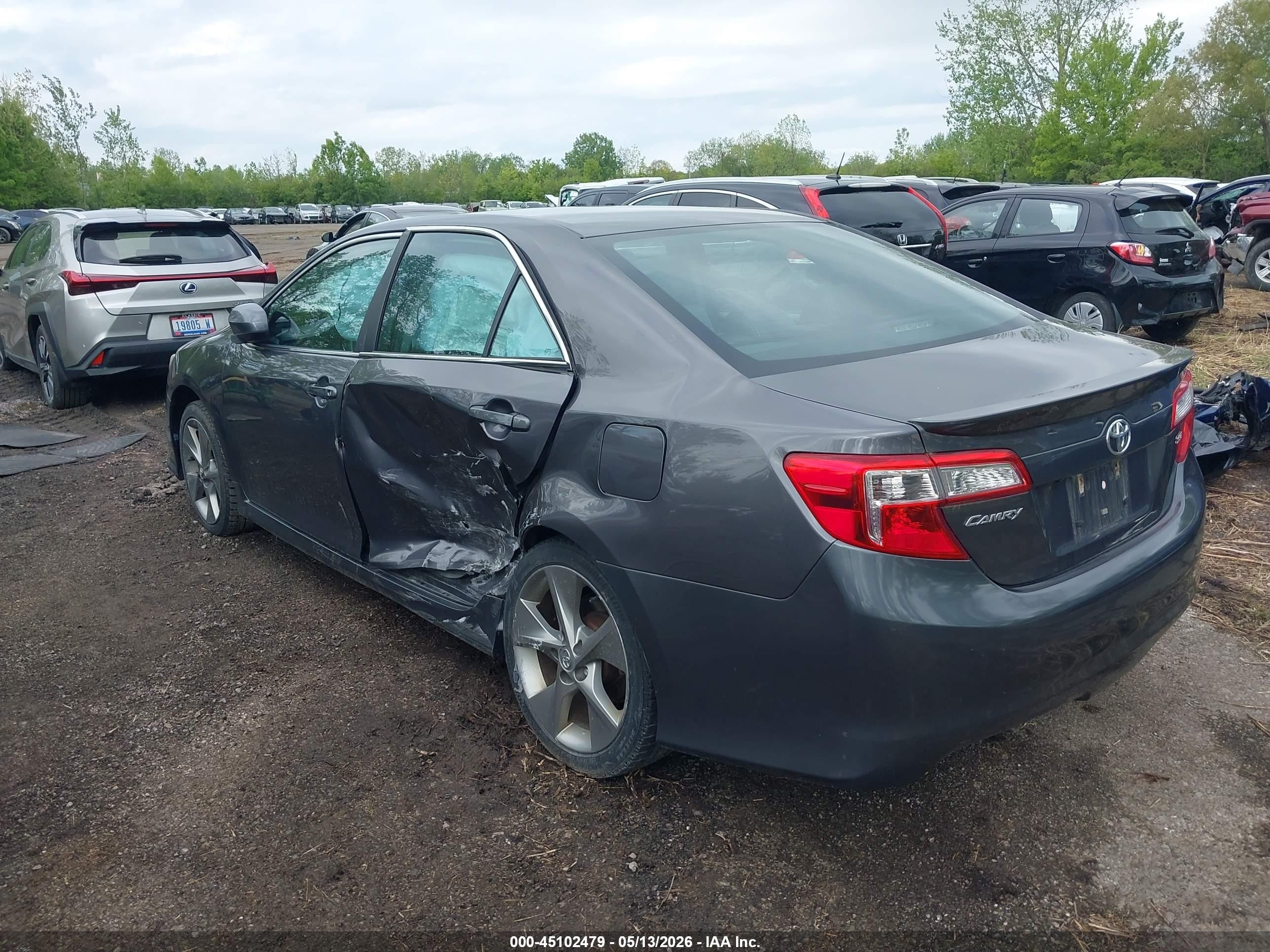 2014 Toyota Camry Se Sport Gray vin: 4T1BF1FK3EU871735