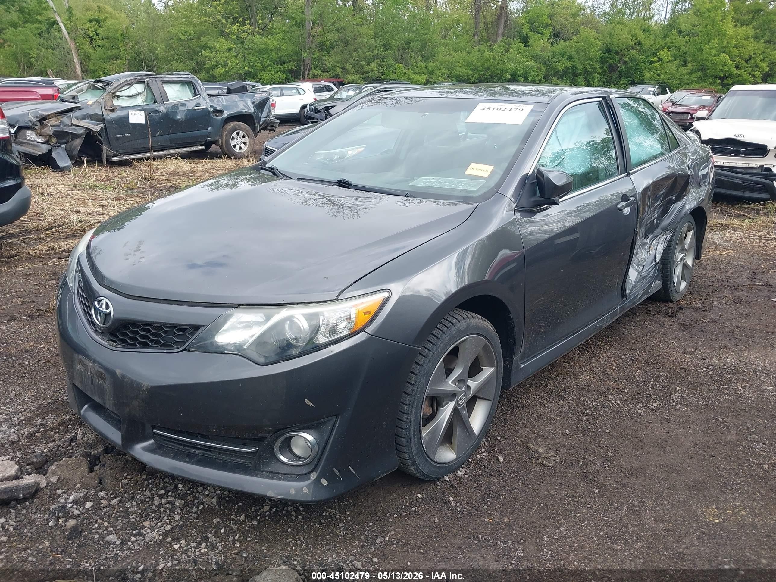 2014 Toyota Camry Se Sport Gray vin: 4T1BF1FK3EU871735