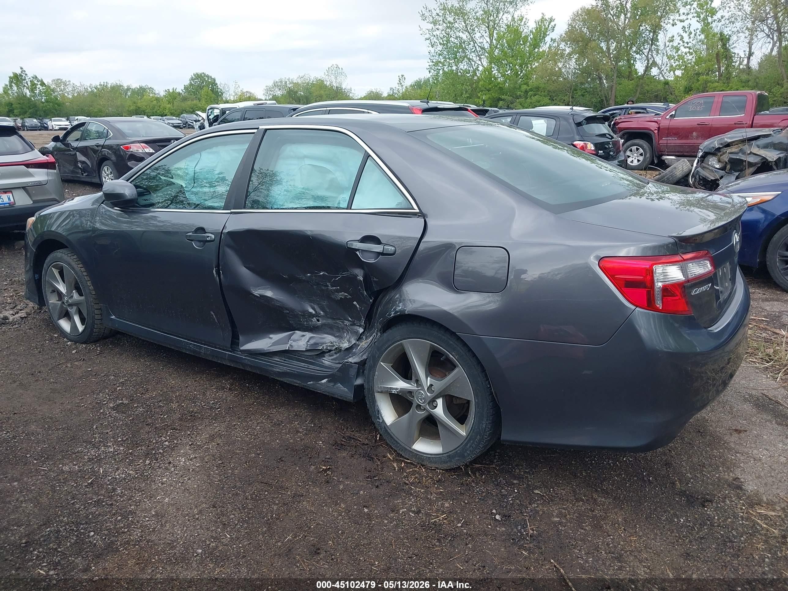 2014 Toyota Camry Se Sport Gray vin: 4T1BF1FK3EU871735